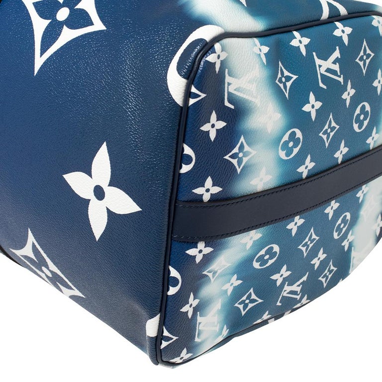 Louis Vuitton Keepall Bandouliere LV Escale 50 Bleu in Coated