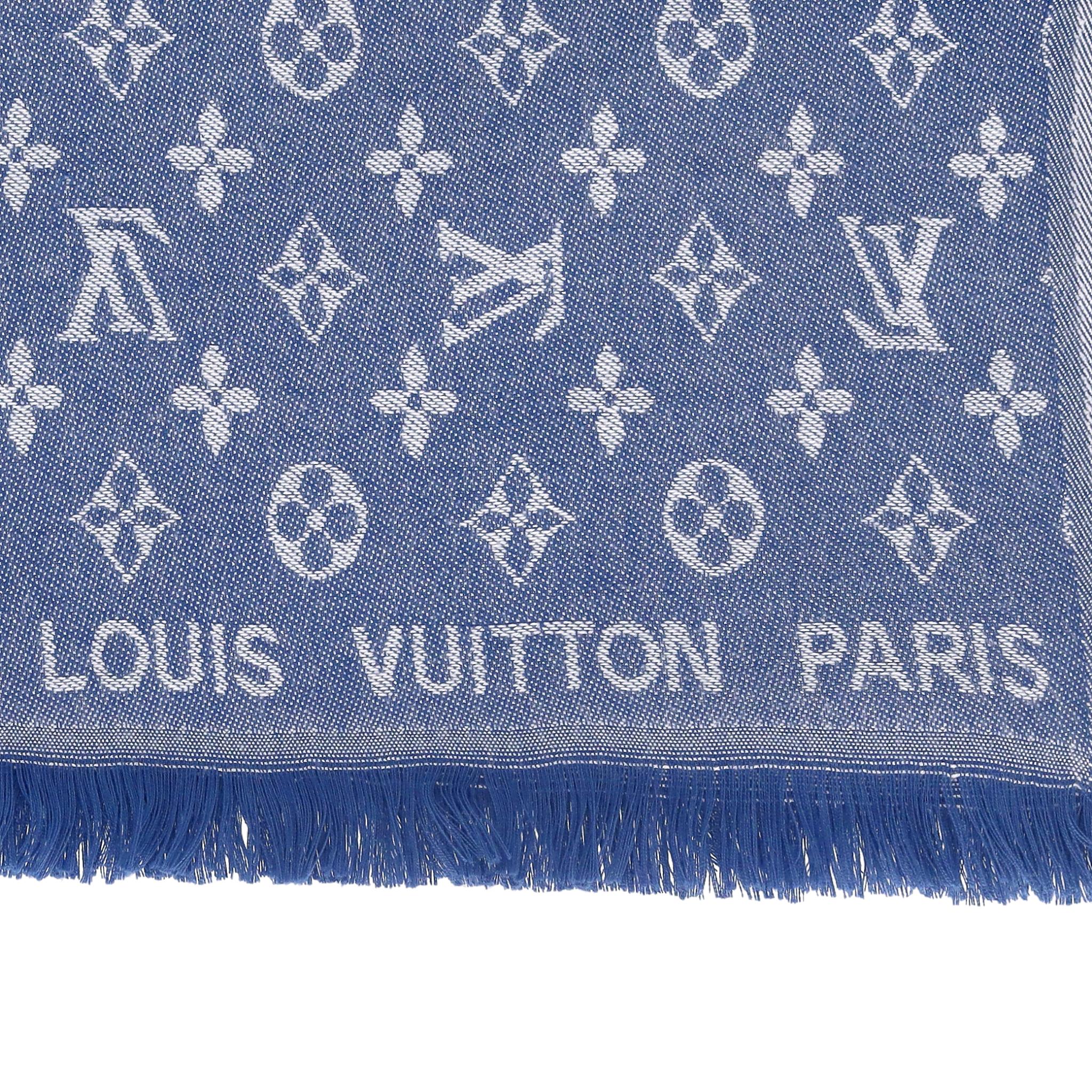 Donna Sciarpa Monogram Essential in cotone Louis Vuitton in vendita