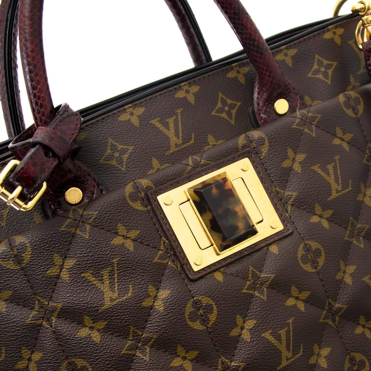 Pristine Condition
Louis Vuitton Monogram Etoile Exotique GM Tote Bag

A rich blend of exquisite textures and details, this Limited Louis VUitton Etoile Exotique tote GM is truly luxurious.
Fine craftsmanship has created this stunning tote with