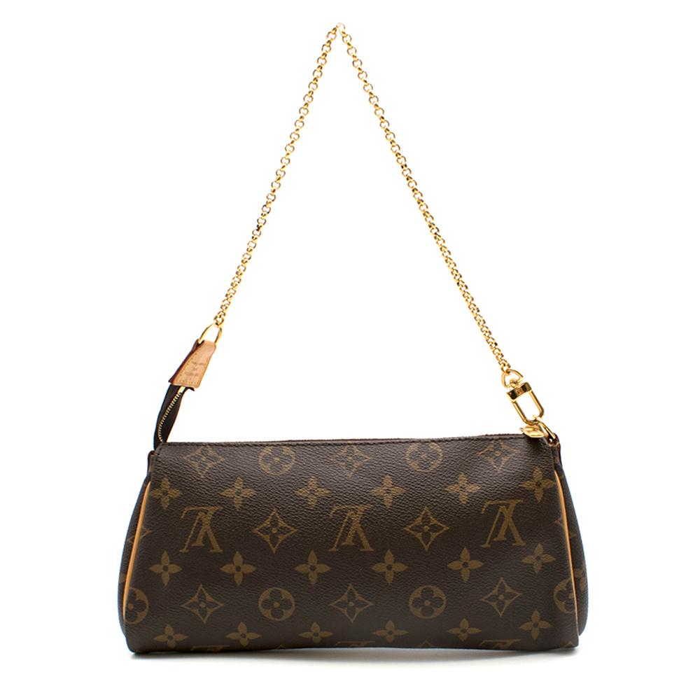 Louis Vuitton Monogram Eva Shoulder Bag

Iconic Louis Vuitton,
Monogram print handbag,
Features gold tone chain strap,
Louis Vuitton gold tone hardware in front centre of the bag,
Gold tone zip closure with LV logo

Dust bag included

Please note