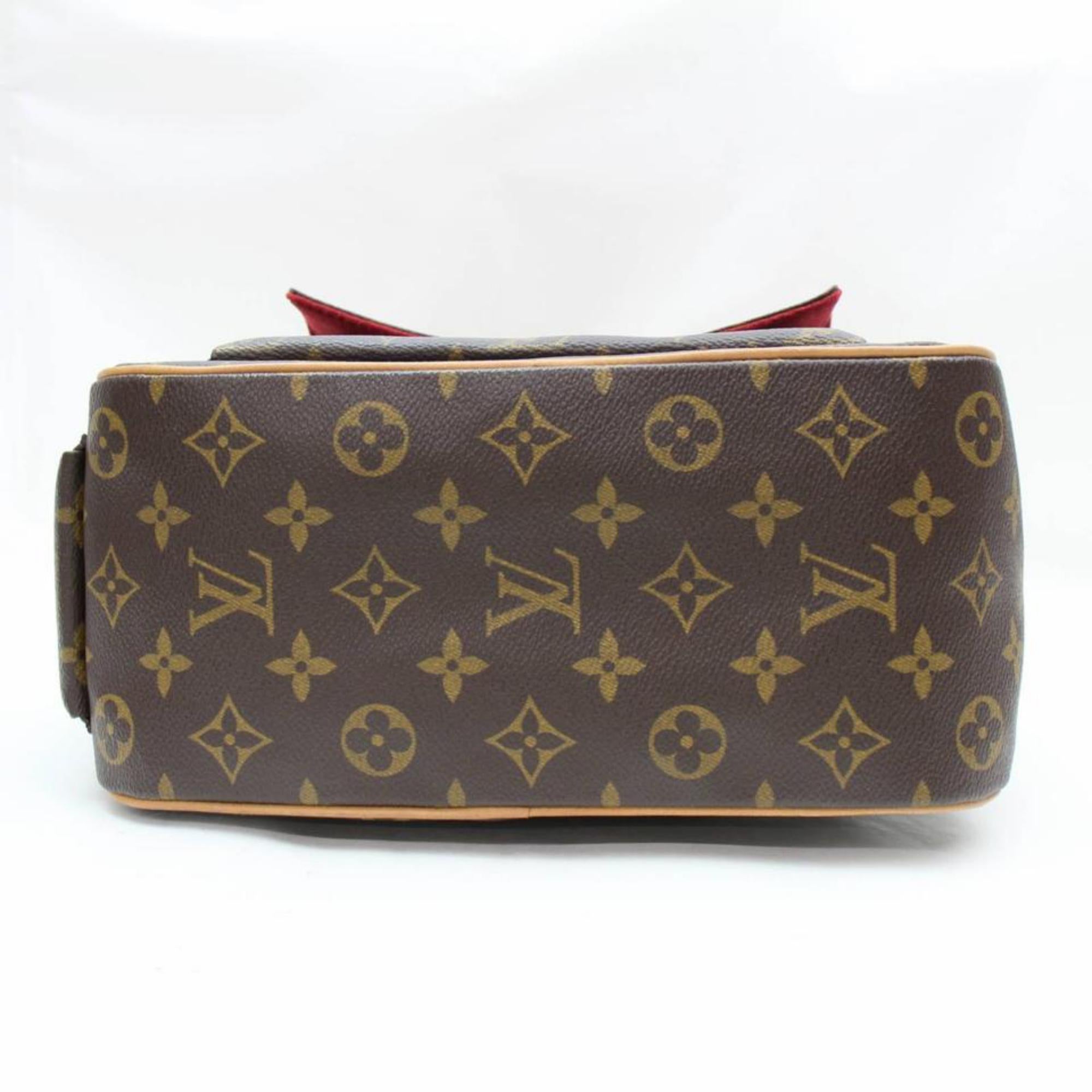 Louis Vuitton Monogram Excentricite 867215 Brown Coated Canvas Satchel In Good Condition For Sale In Forest Hills, NY