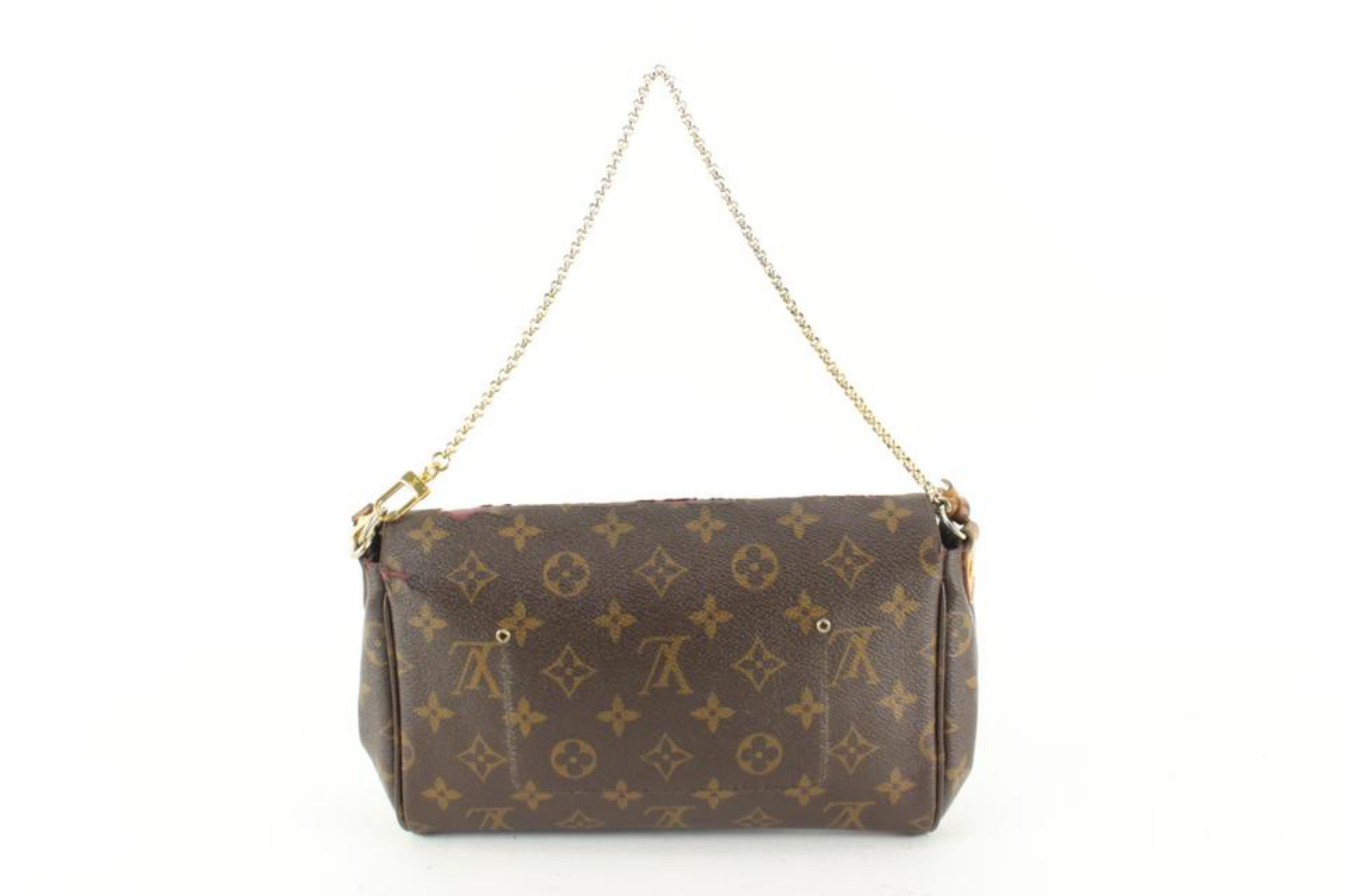 Louis Vuitton Monogram Favorite MM 2way Crossbody Flap Bag 4lk53s In Fair Condition For Sale In Dix hills, NY