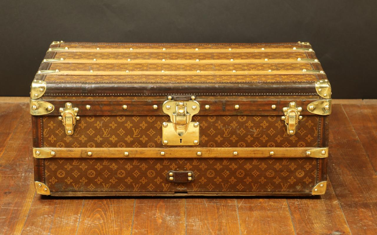 Brass Louis Vuitton Monogram First Serie Cabin Trunk, 1900s