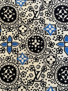 Louis Vuitton Monogram Floral Print Shorts in Blue, Black and White