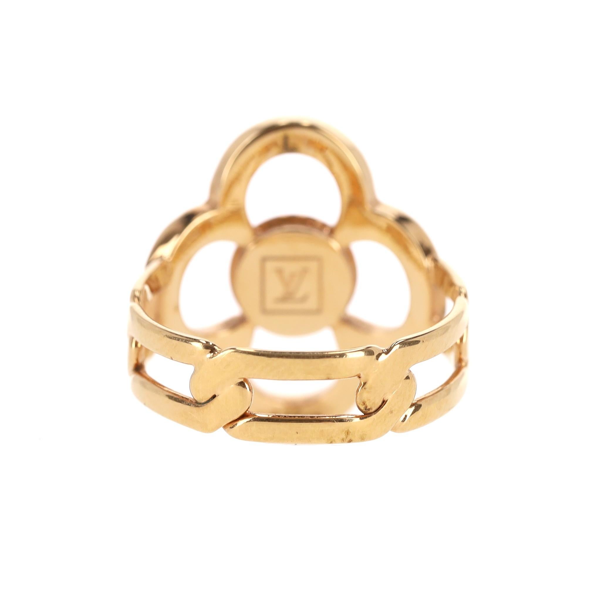 Louis Vuitton Monogram Flower Power Crystal Ring In Excellent Condition In London, GB