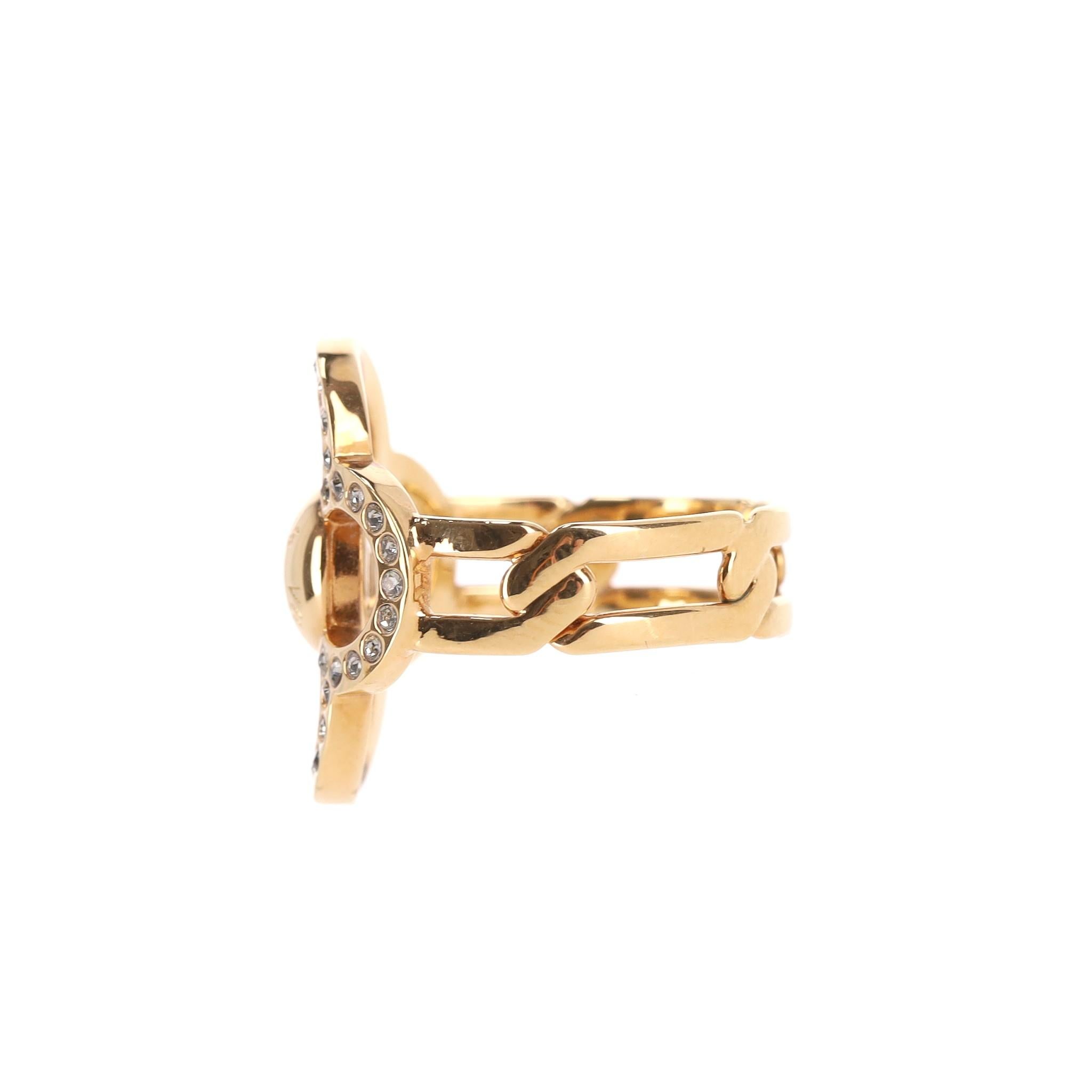 Women's Louis Vuitton Monogram Flower Power Crystal Ring