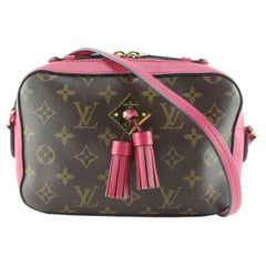 Louis Vuitton Monogrammierte Freesia Saintogne Umhängetasche mit Quasten 1L0509C