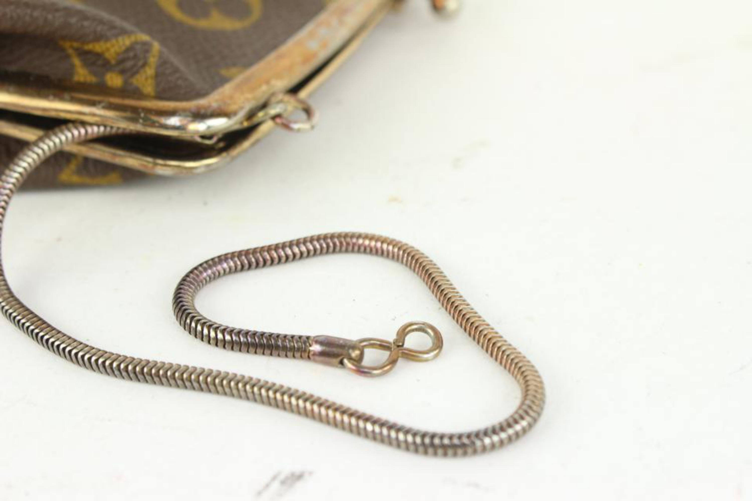 Louis Vuitton Monogram French Twist Purse Kisslock Pouch on Chain 101lv18 2