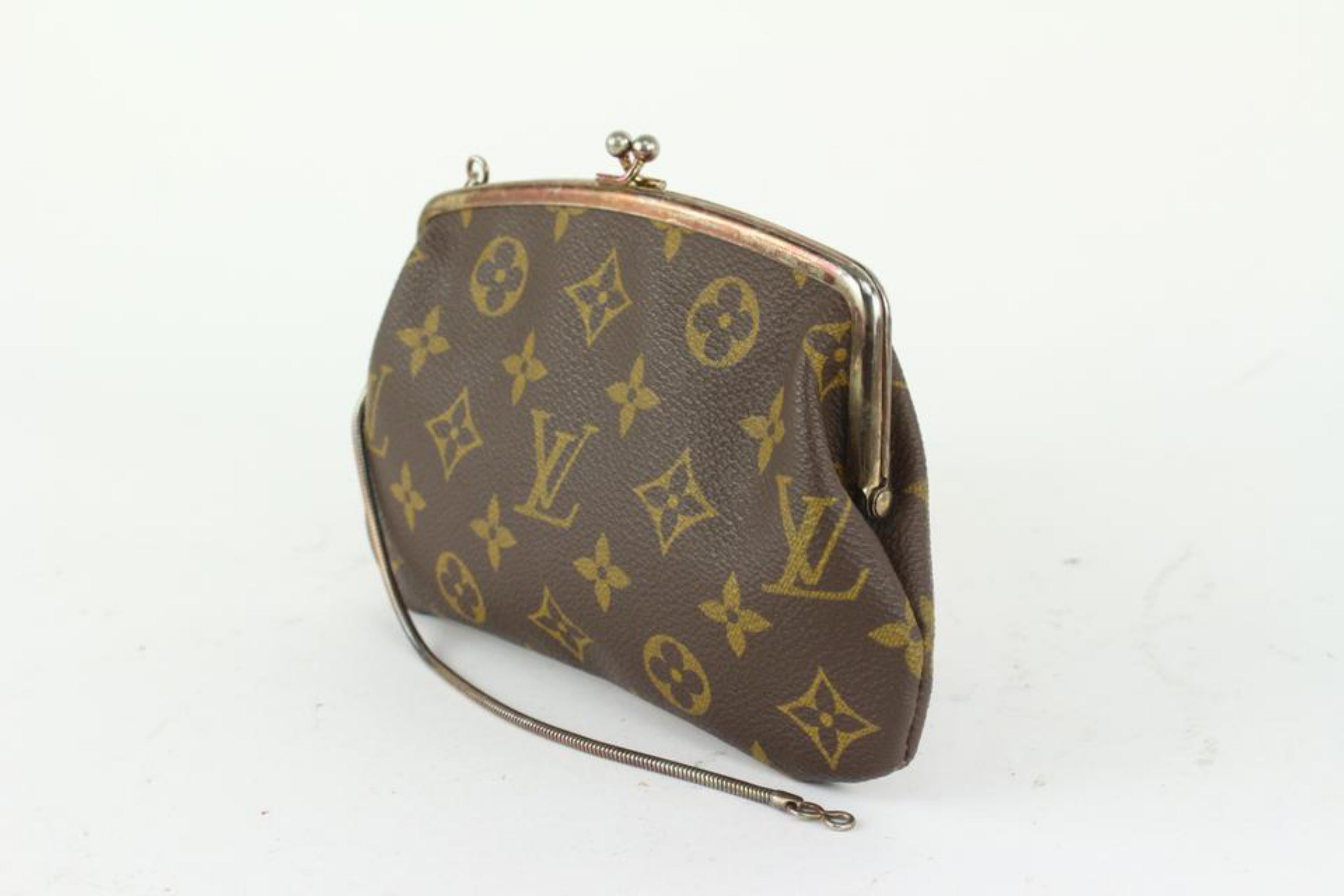 Louis Vuitton Monogram French Twist Purse Kisslock Pouch on Chain 101lv18 4