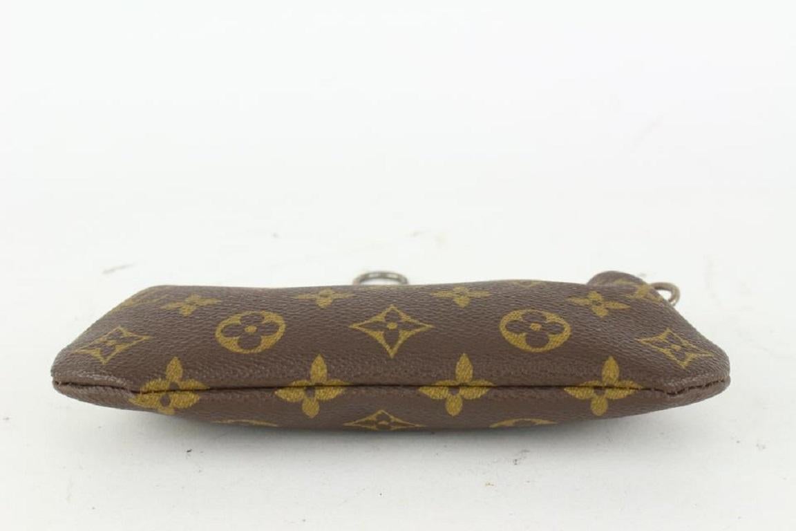 Brown Louis Vuitton Monogram French Twist Purse Kisslock Pouch on Chain 101lv18