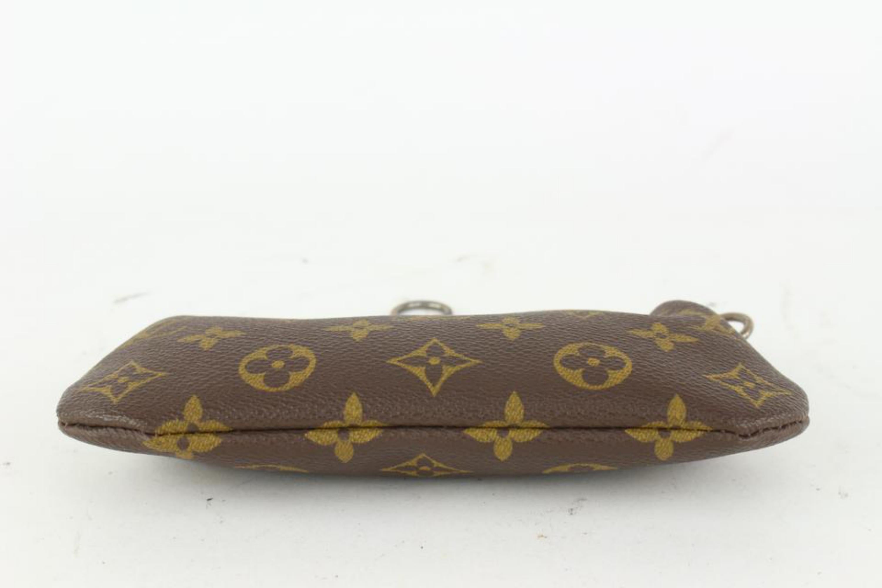 Women's Louis Vuitton Monogram French Twist Purse Kisslock Pouch on Chain 101lv18