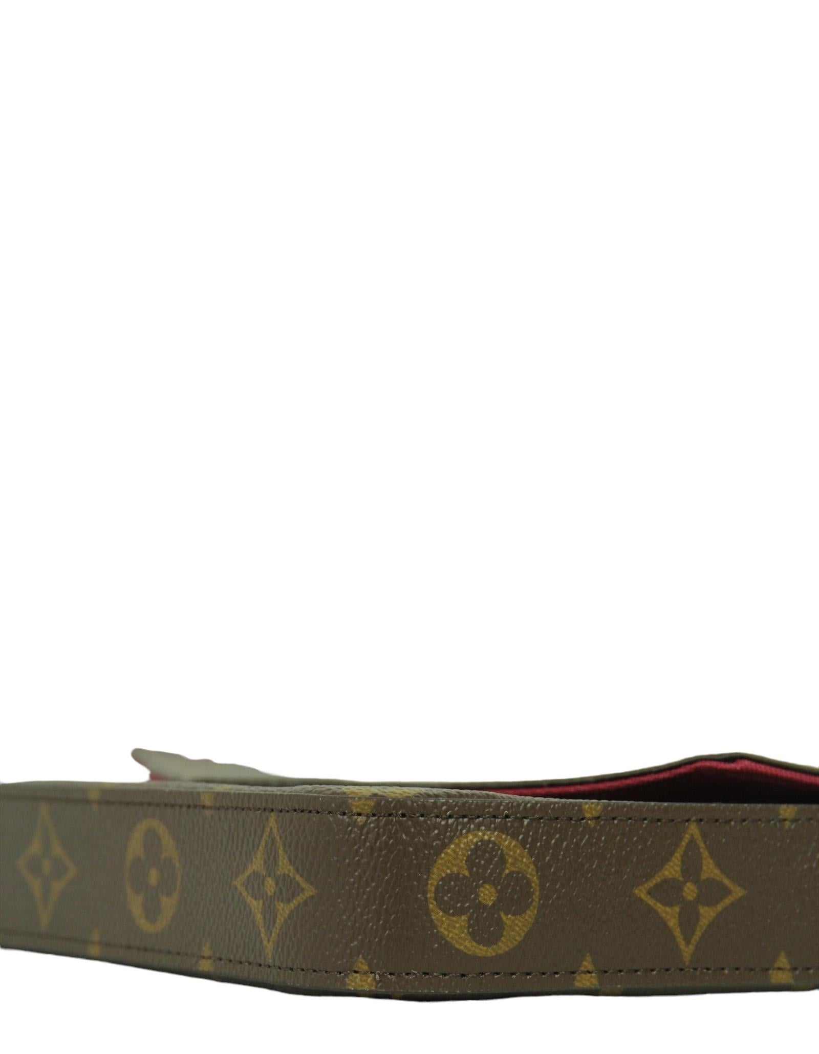 Louis Vuitton Monogram/ Fuchsia Felicie Chain Wallet Crossbody Bag For Sale 1