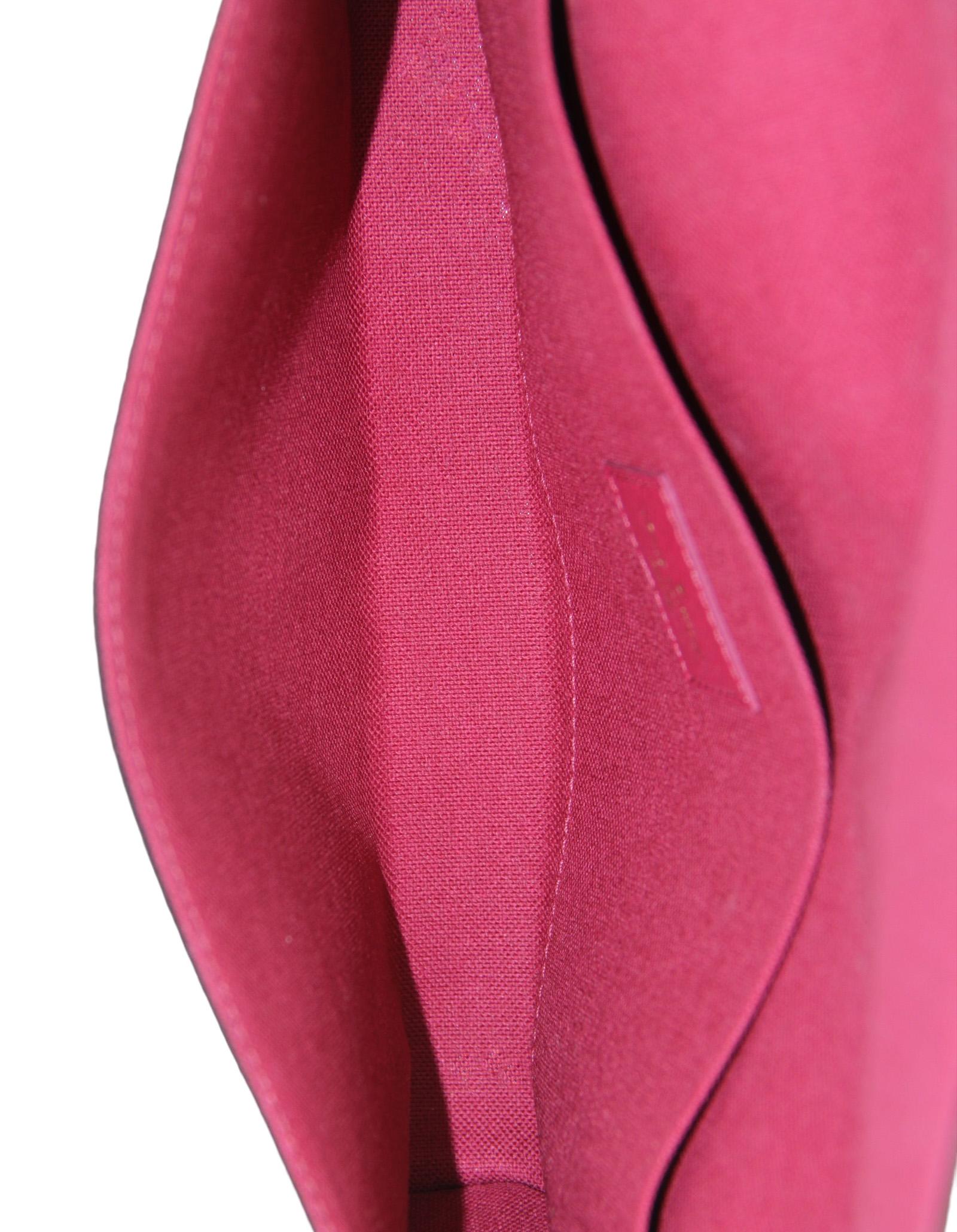 Louis Vuitton Monogram/ Fuchsia Felicie Chain Wallet Crossbody Bag For Sale 2