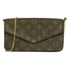 Monograma Louis Vuitton/ Bolso Crossbody con cadena Felicie fucsia