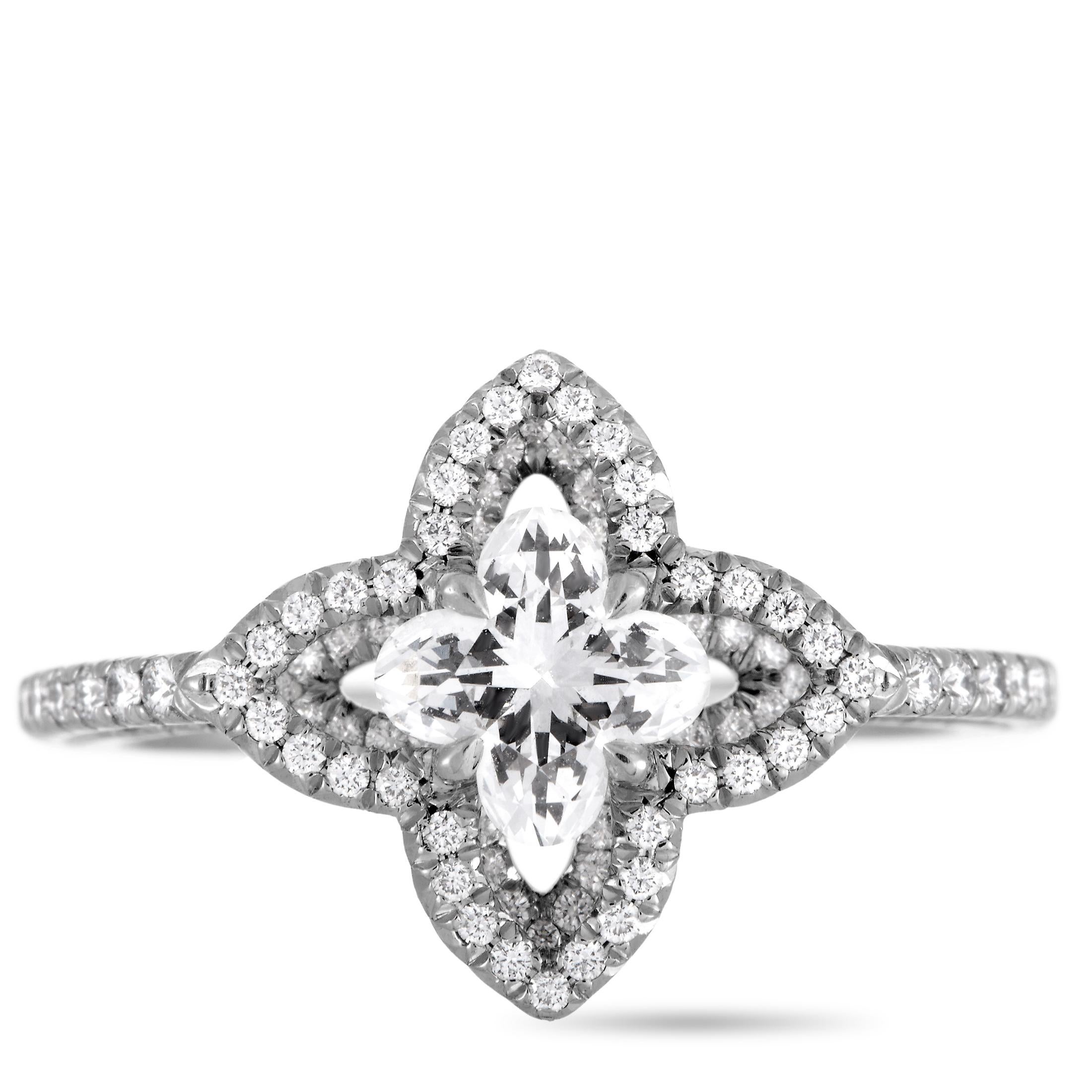 Verlobungsring, Monogram Fusion 1,82 Karat Diamant Platin mit Monogramm von Louis Vuitton im Zustand „Hervorragend“ im Angebot in Southampton, PA