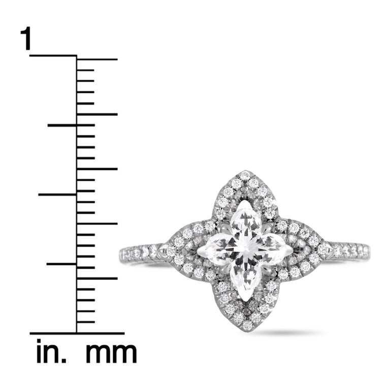 Louis Vuitton Monogram Fusion Diamond Platinum Engagement Ring at 1stdibs