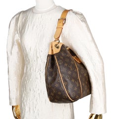Louis Vuitton Monogram Galliera PM Brown Hobo Bag with Gold Hardware