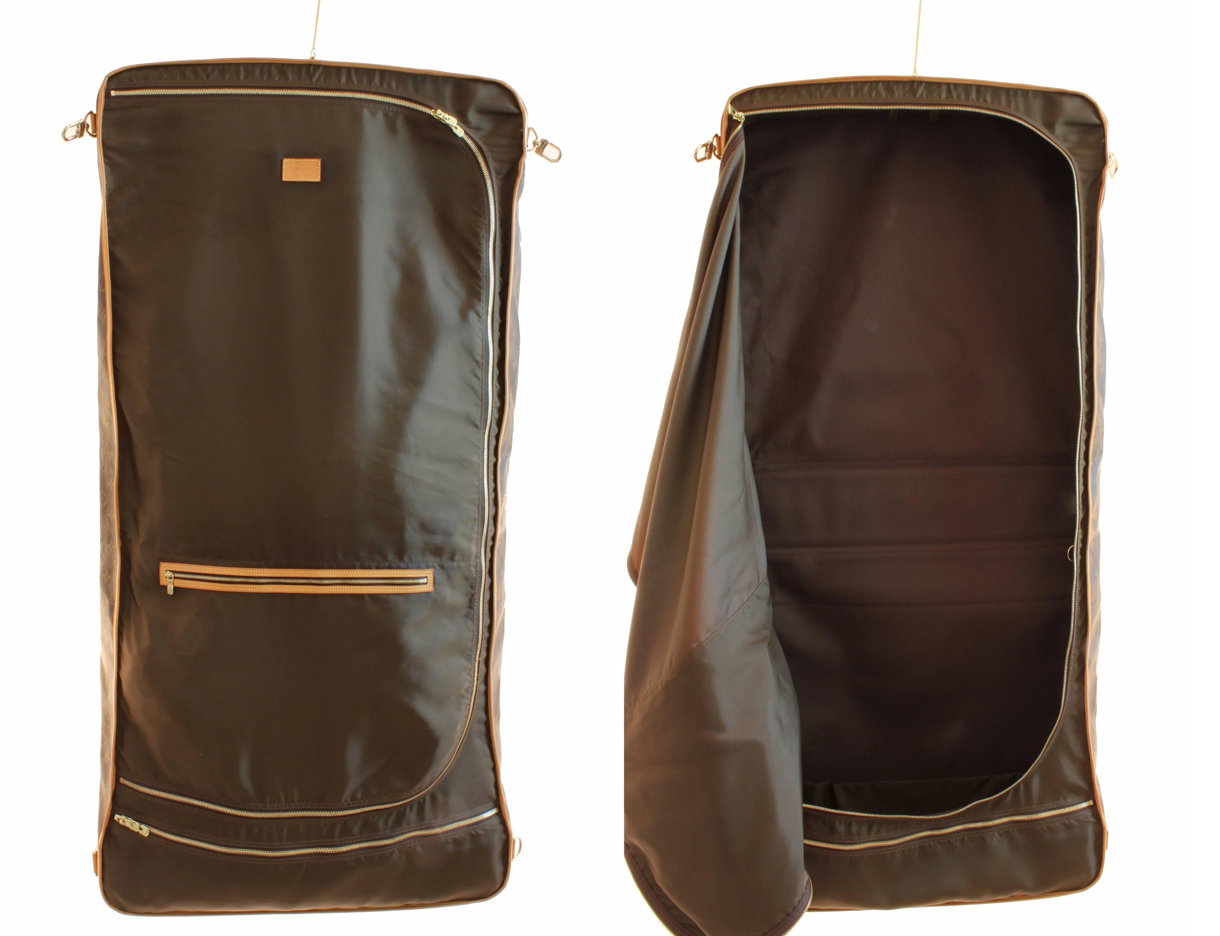 Black Louis Vuitton Monogram Garment Bag Suitcase Travel Luggage + Shoulder Strap 1999