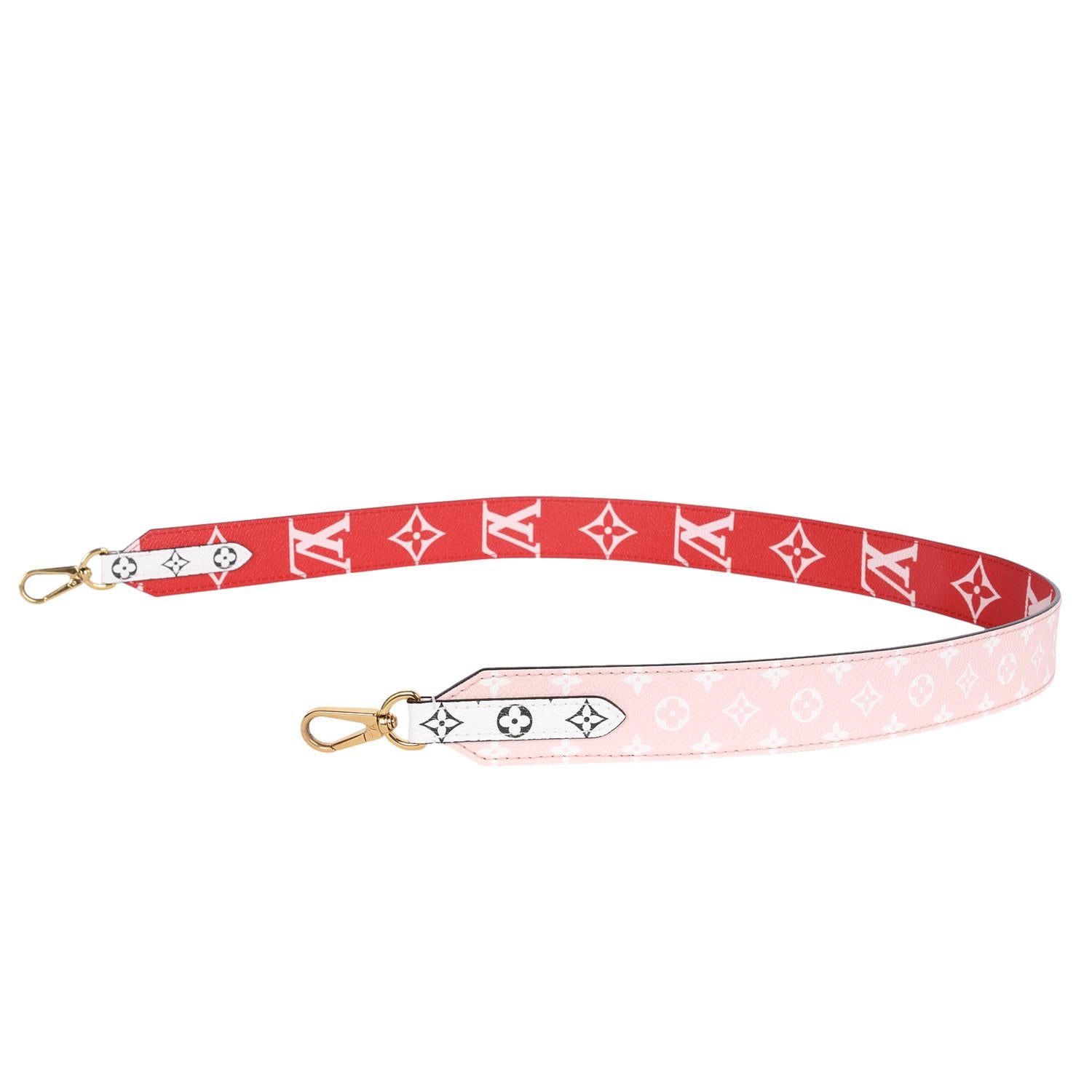 LOUIS VUITTON Monogram Giant Bandouliere Shoulder Strap Rouge 5
