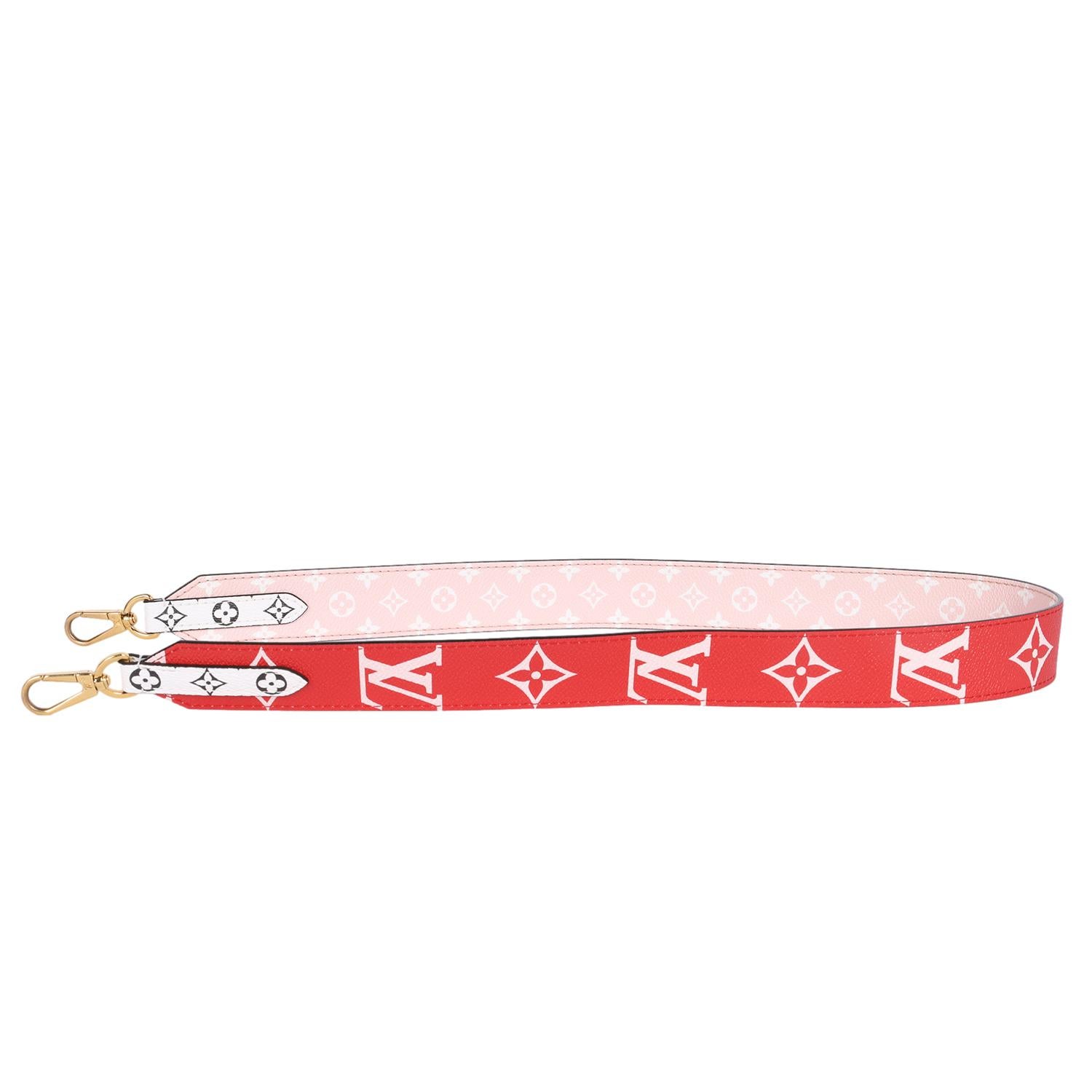 LOUIS VUITTON Monogram Giant Bandouliere Shoulder Strap Rouge 2