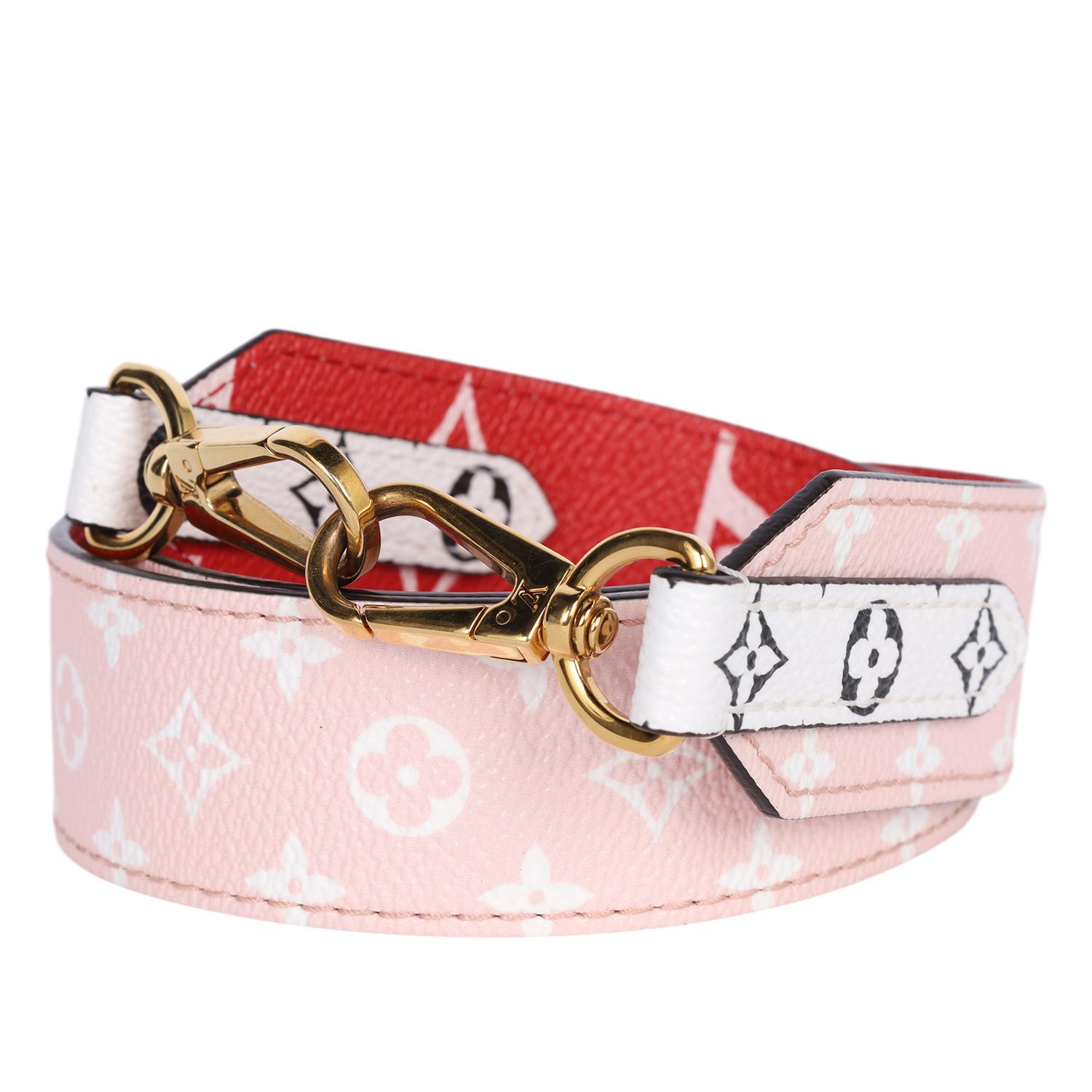 LOUIS VUITTON Monogram Giant Bandouliere Shoulder Strap Rouge 3