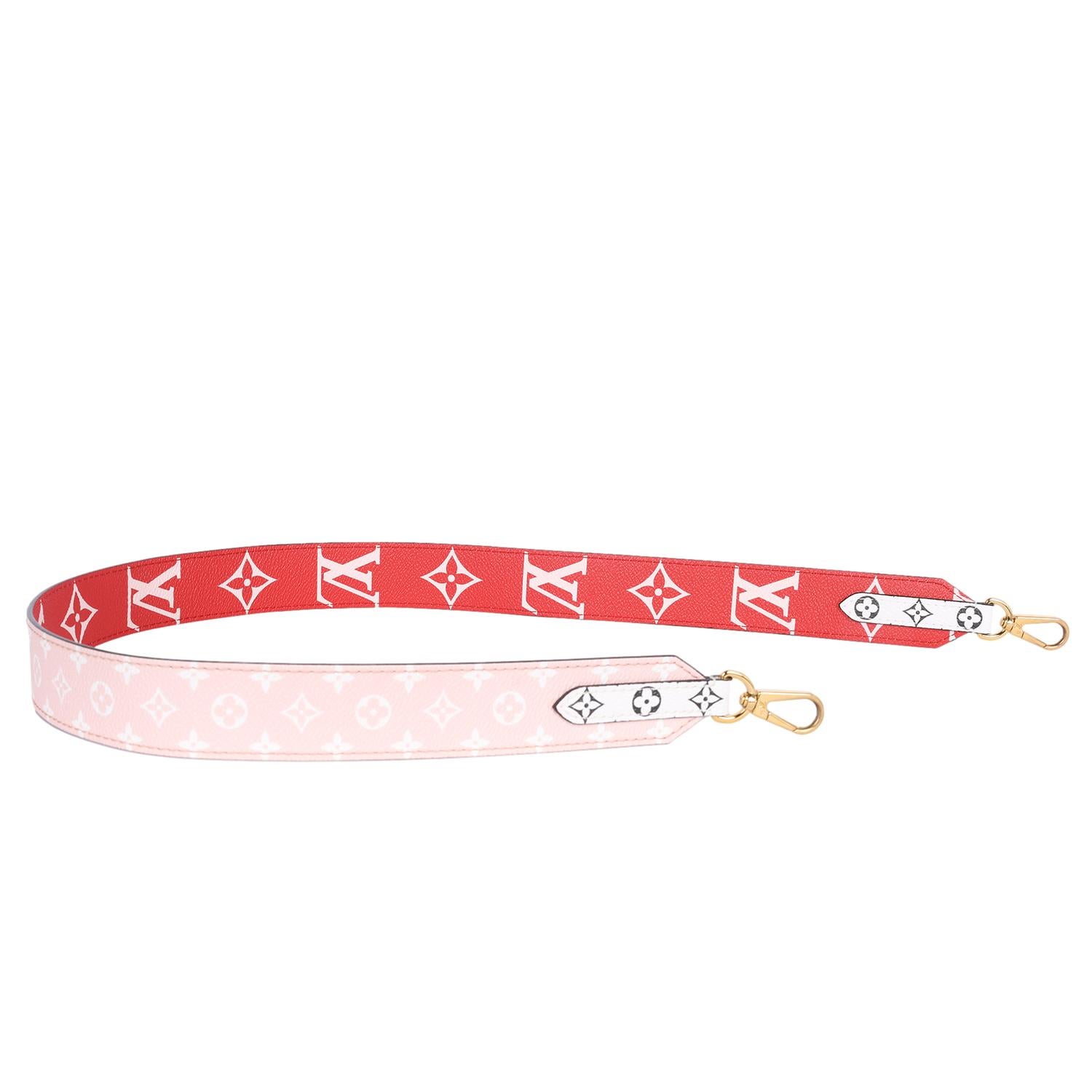 LOUIS VUITTON Monogram Giant Bandouliere Shoulder Strap Rouge 4