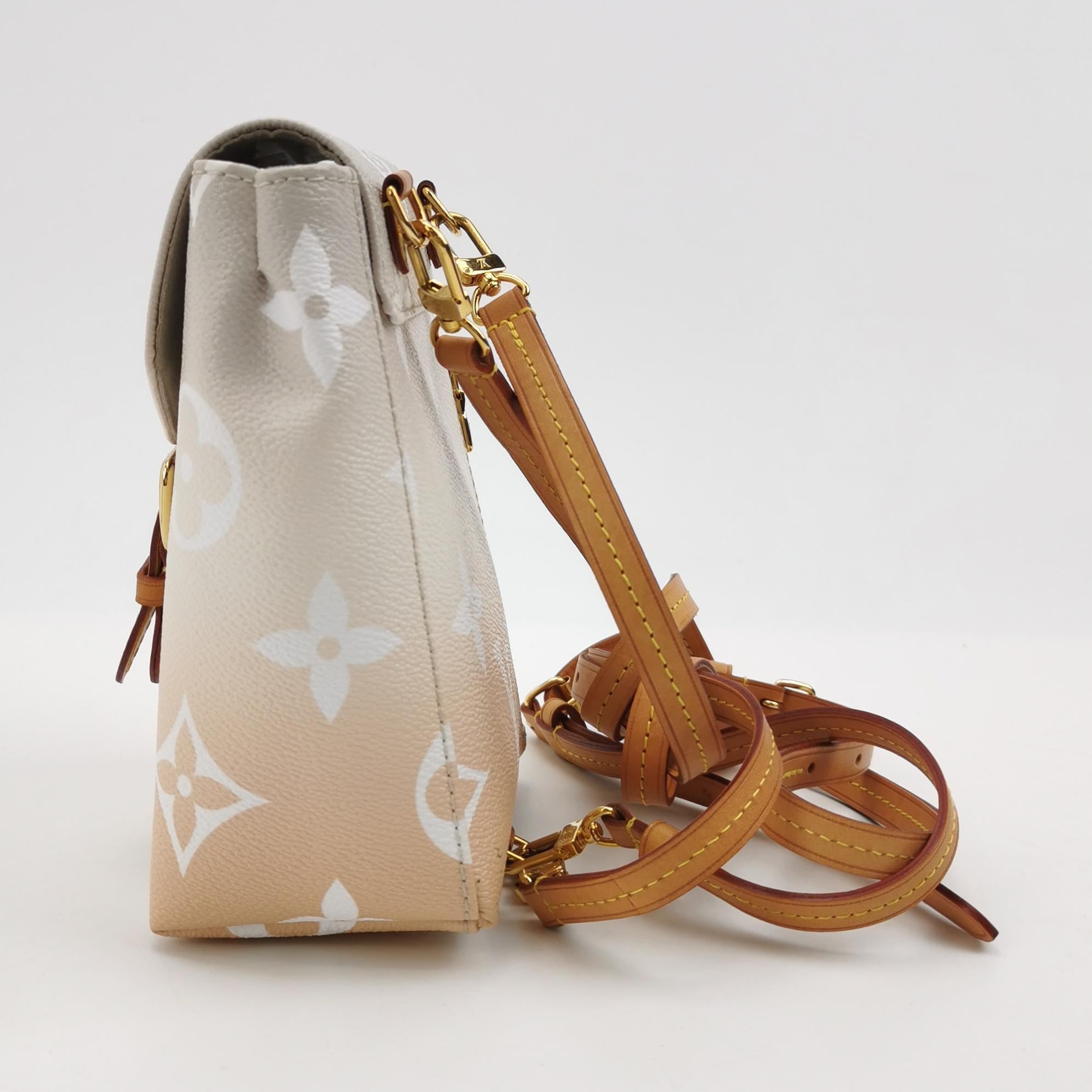 Beige Louis Vuitton Monogram Giant By The Pool Tiny Backpack For Sale