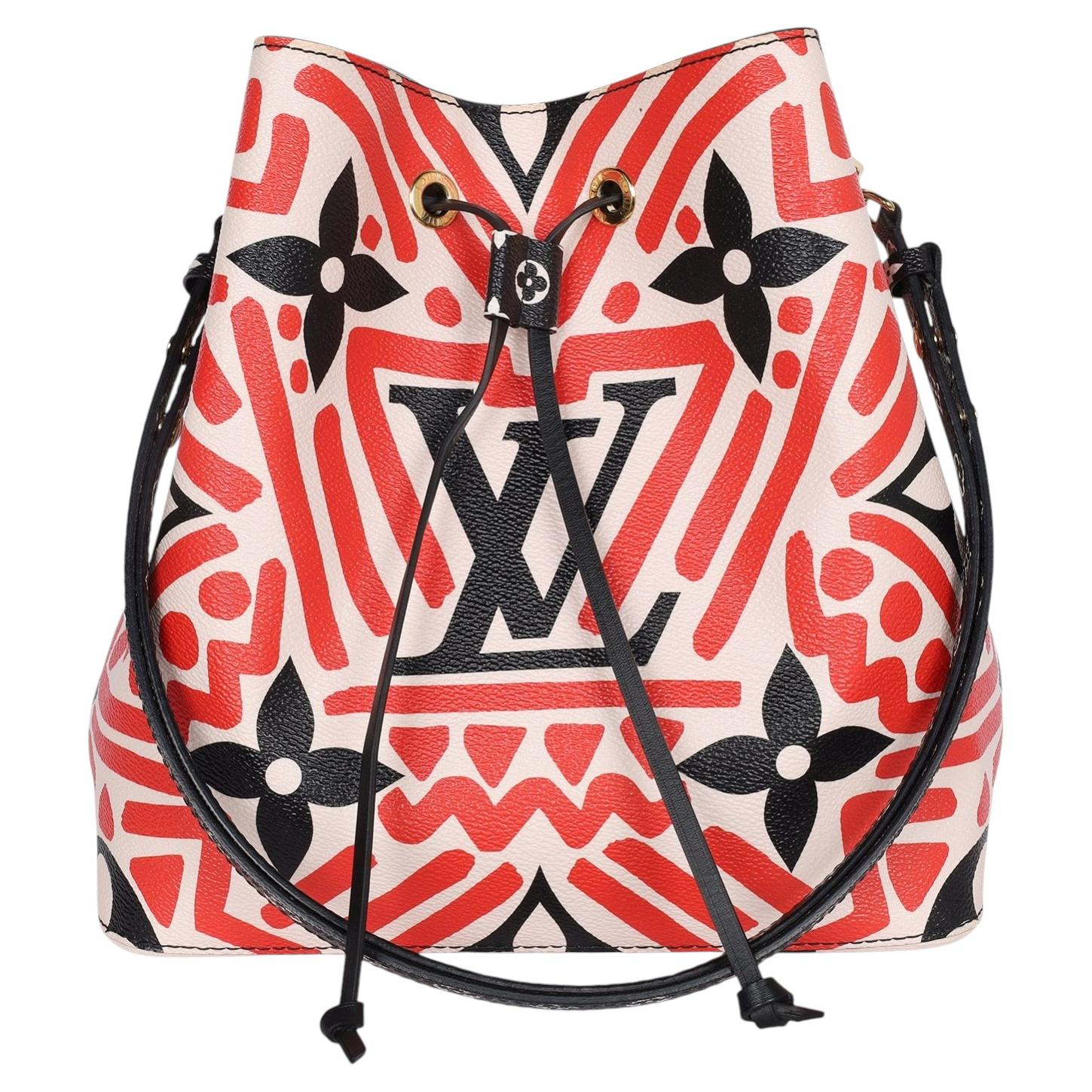 Louis Vuitton Monogram Giant Crafty NeoNoe MM Red Black Bag