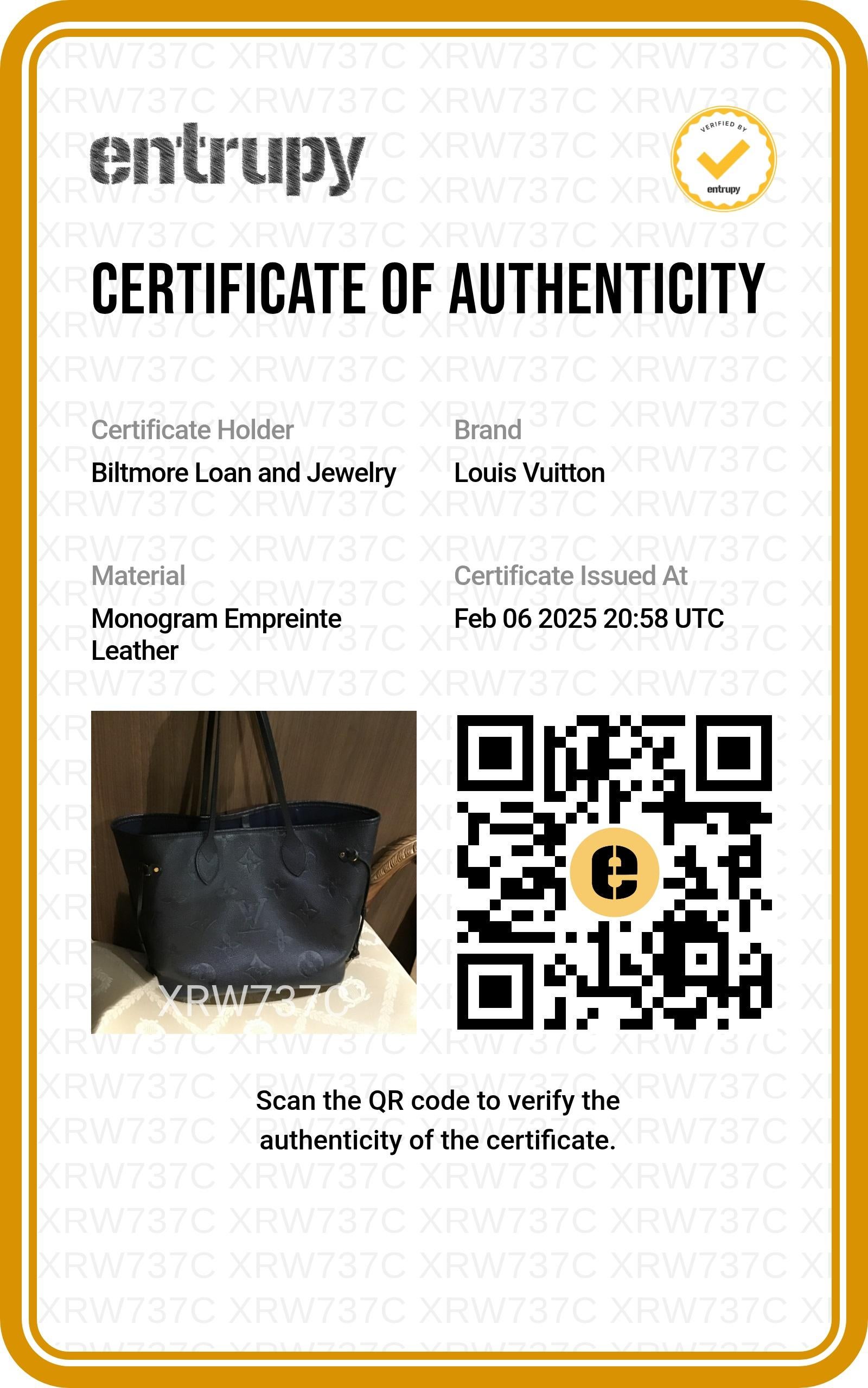 Louis Vuitton Monogram Giant Empreinte Neverfull MM Tote For Sale 4