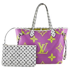 Louis Vuitton Monogram Giant Neverfull MM Pink Lilac Tote