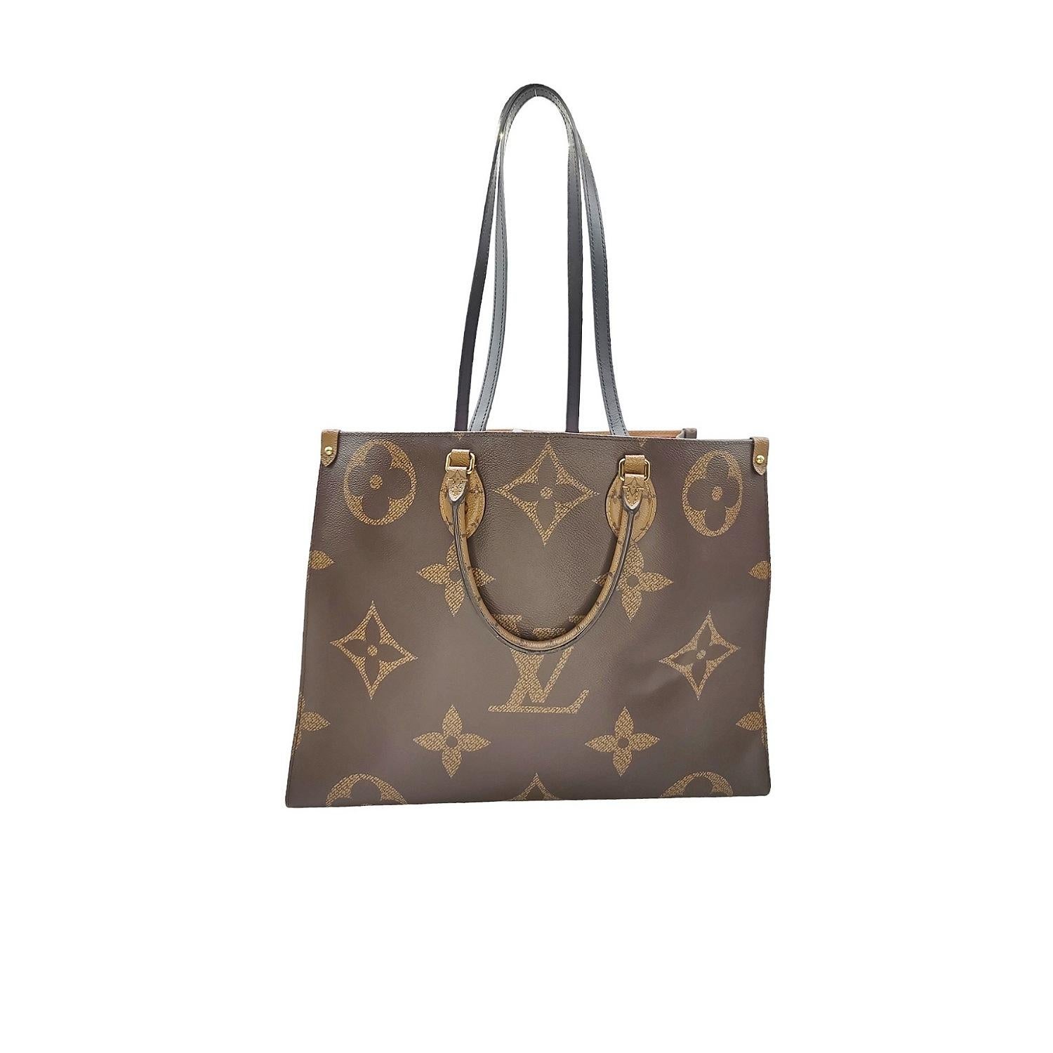 Women's Louis Vuitton Monogram Giant Reverse Canvas Onthego GM Tote