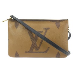 Louis Vuitton Monogram Giant Reverse Pochette Double Crossbody Bag s210lv43