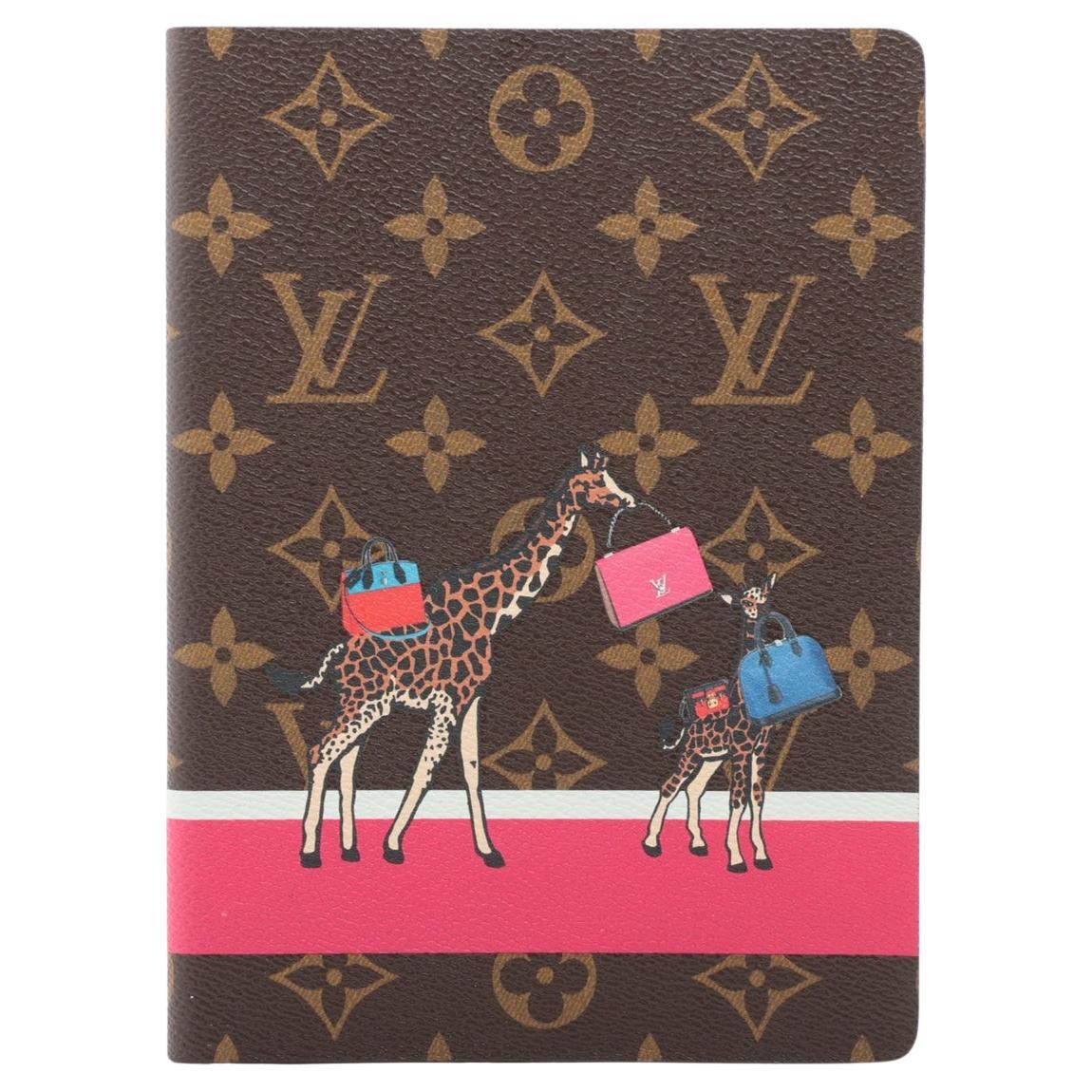 Louis Vuitton Monogramm Giraffe Clemence Notizbuch Brown im Angebot