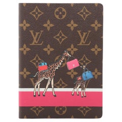 Used Louis Vuitton Monogram Giraffe Clemence Notebook Brown