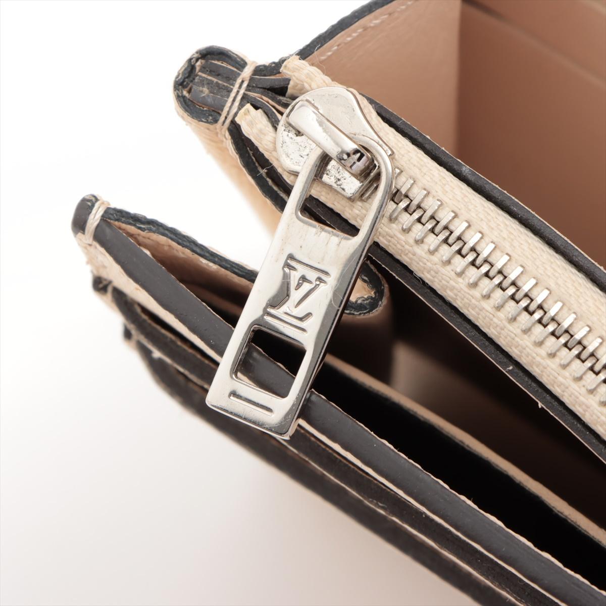Louis Vuitton Monogram Glace Envelope Wallet Beige x Brown For Sale 7