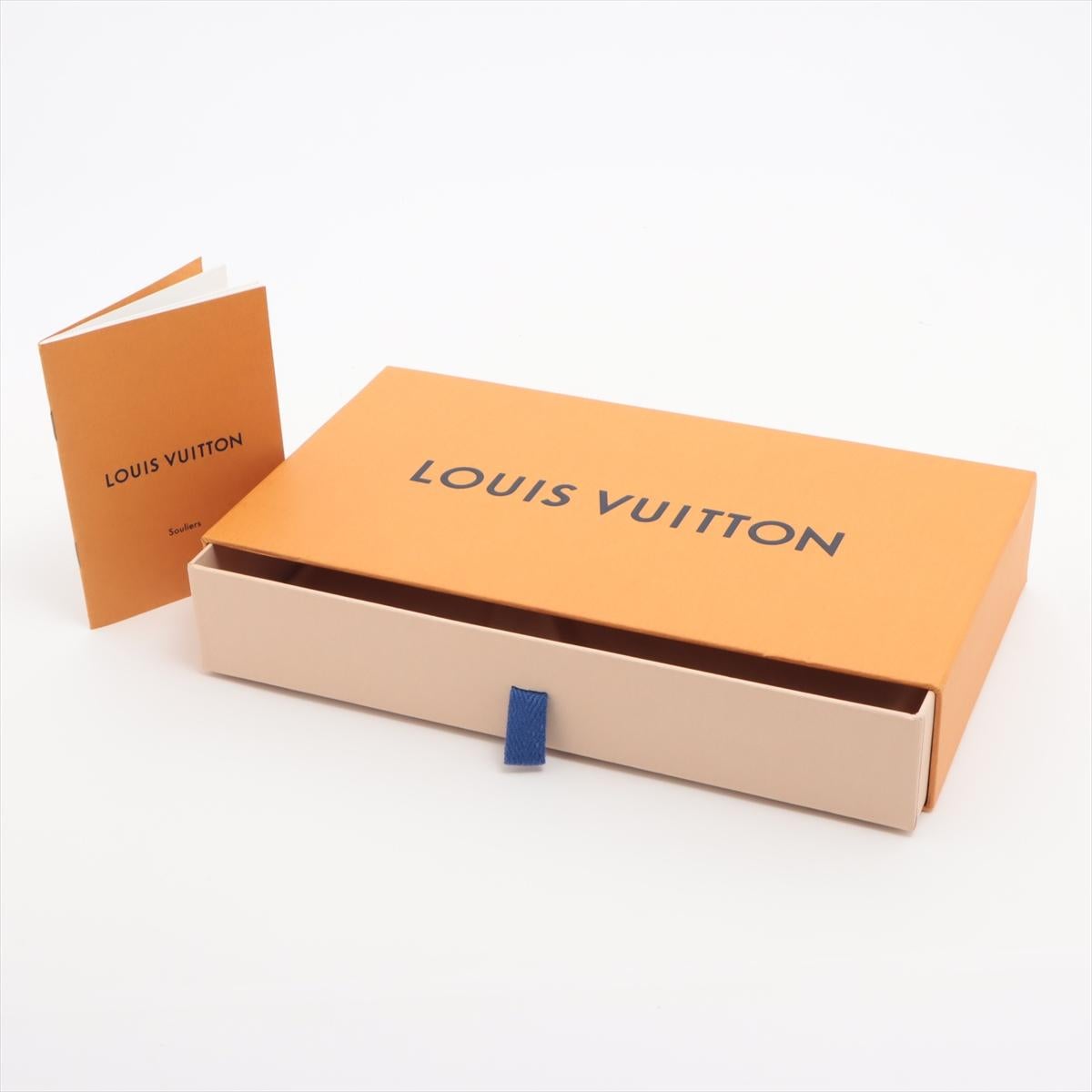 Louis Vuitton Monogram Glace Envelope Wallet Beige x Brown For Sale 9