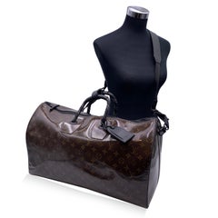 Louis Vuitton Monogram Glaze Keepall 50 Bandouliere Tasche M43899 Schwarz