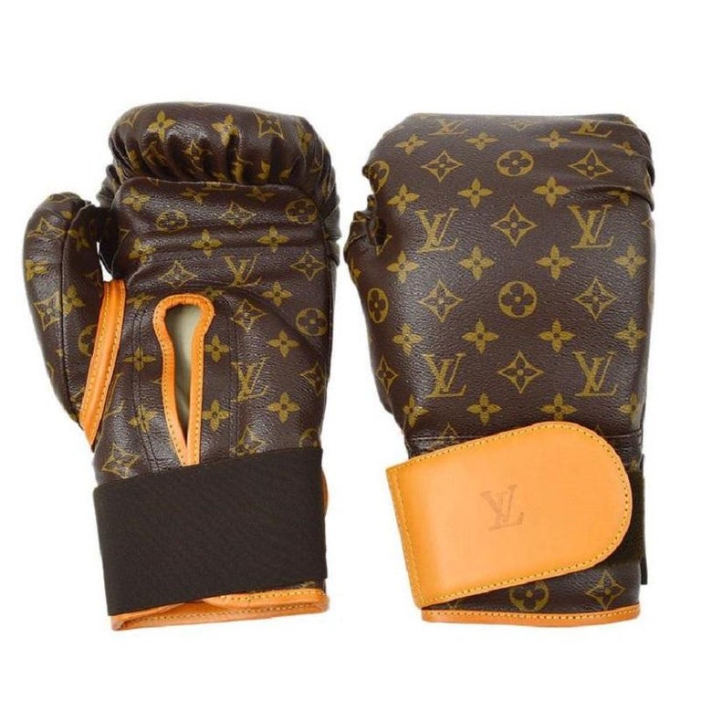 LOUIS VUITTON Monogram Gold Hardware Novelty Sport Men Collectible Boxing  Gloves