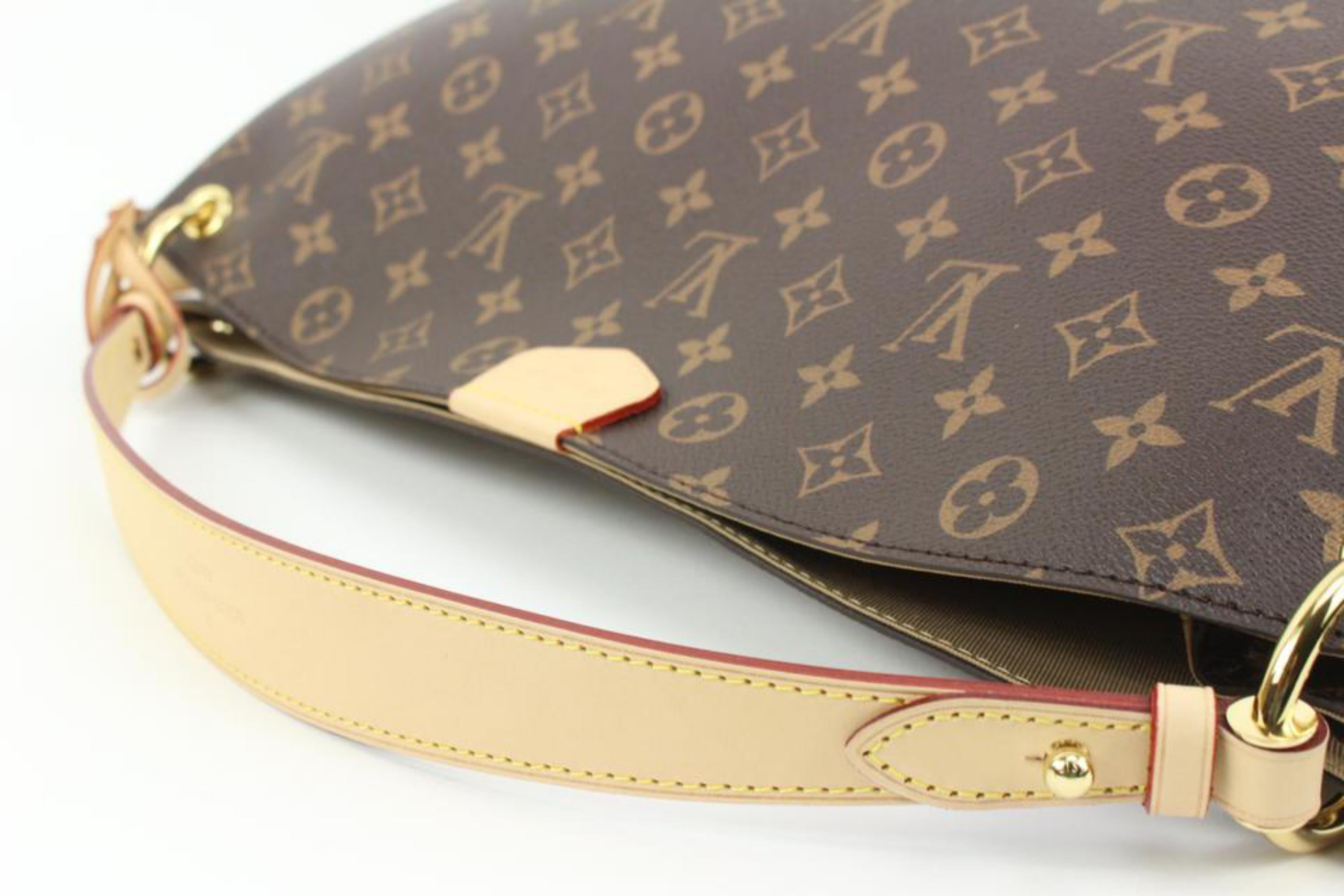 Brown Louis Vuitton Monogram Graceful MM Hobo Bag 29lv217s