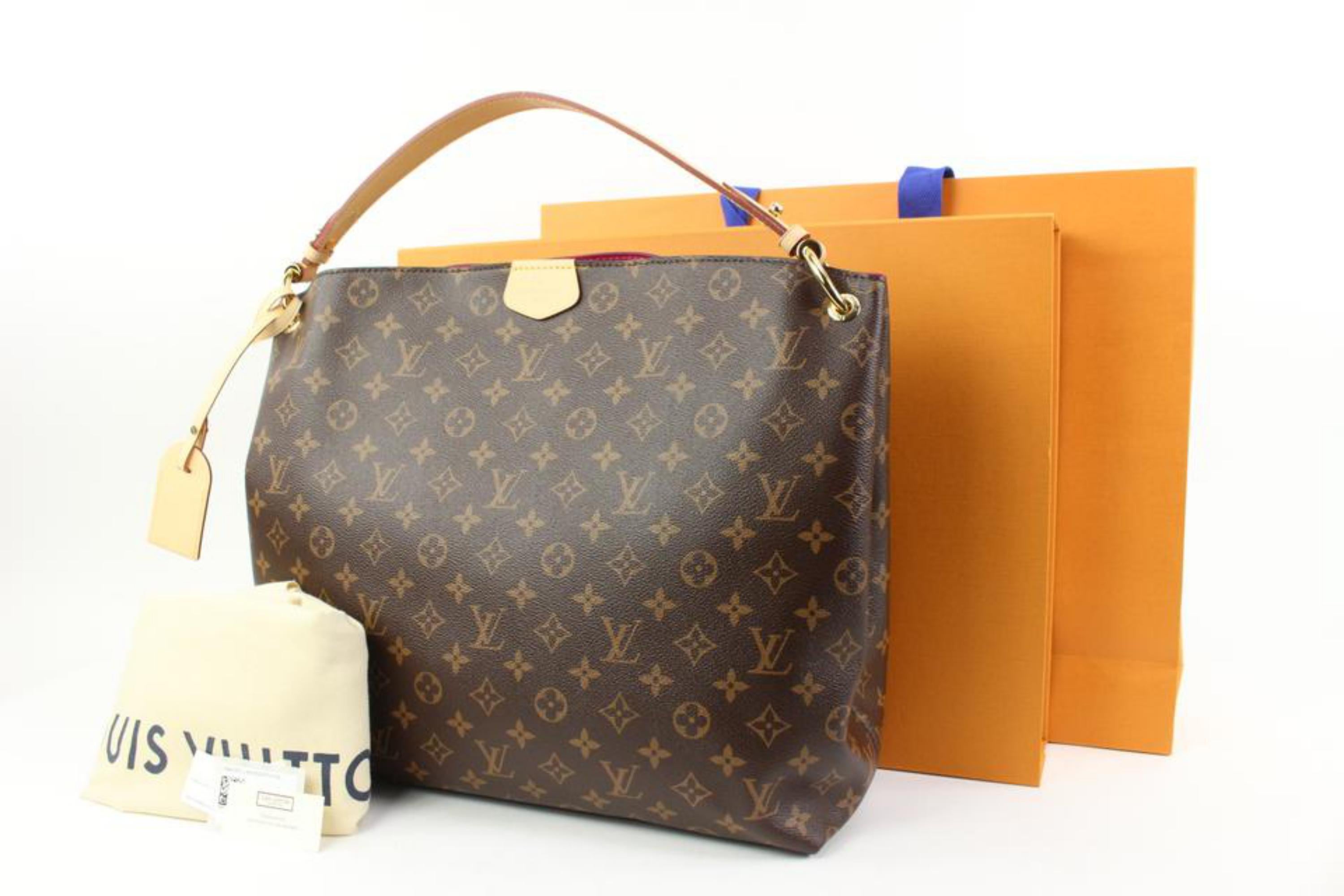 Louis Vuitton Monogram Graceful MM Hobo Bag 53lk315s
Date Code/Serial Number: RFID Chip
Measurements: Length:  16.5
