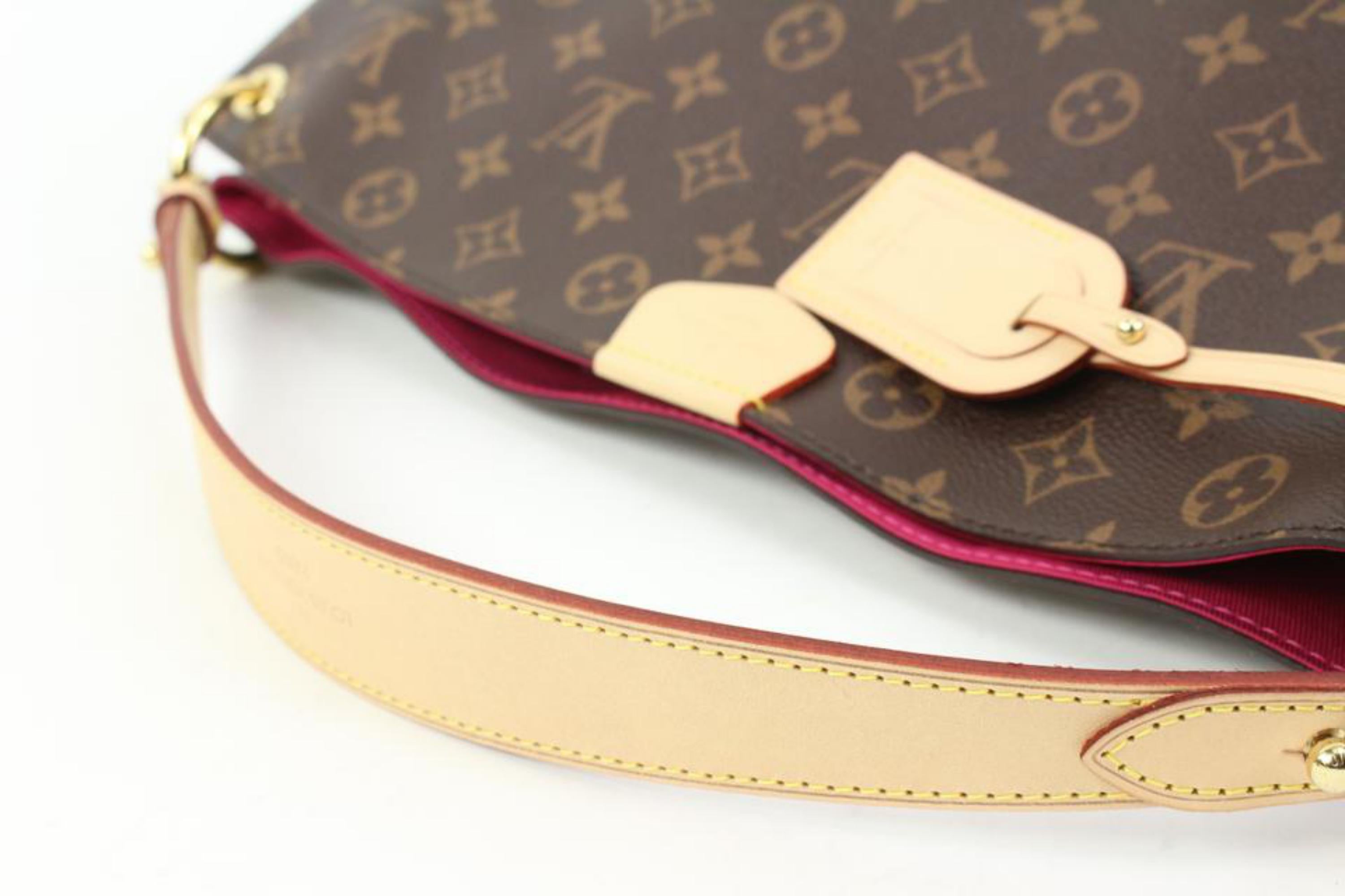 Brown Louis Vuitton Monogram Graceful MM Hobo Bag 53lk315s