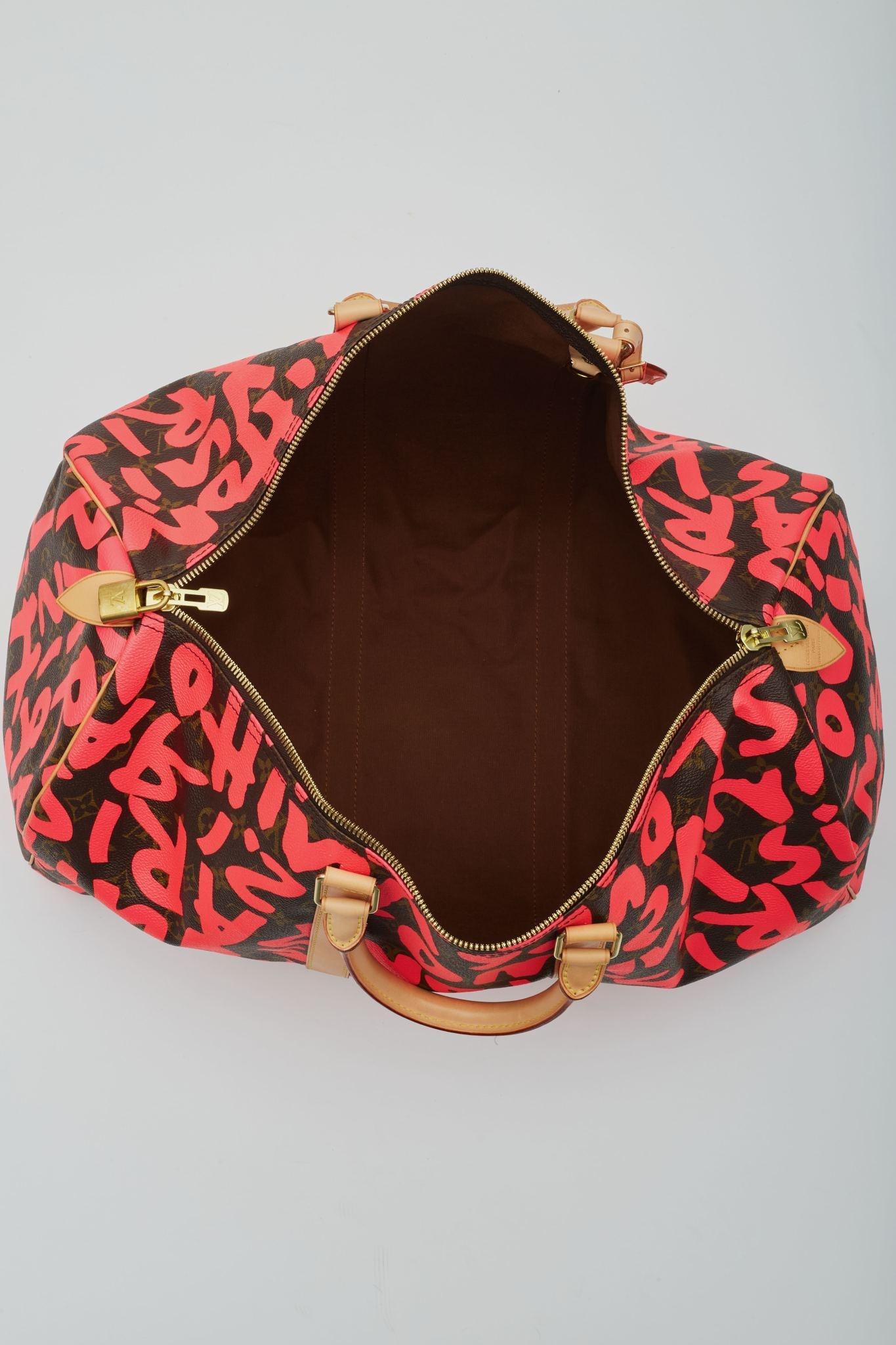 Louis Vuitton Monogram Graffiti Keepall 50 Fuchsia 5
