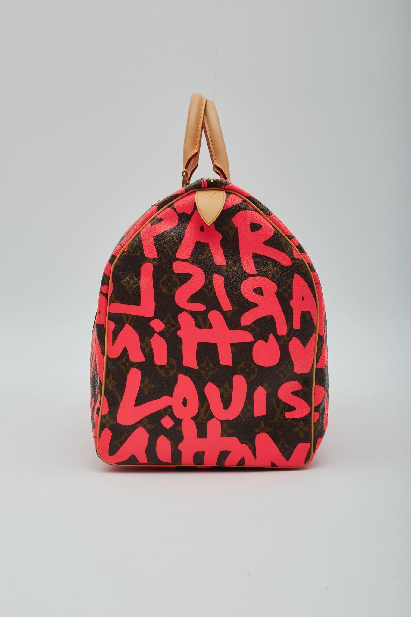 Louis Vuitton Monogram Graffiti Keepall 50 Fuchsia 2