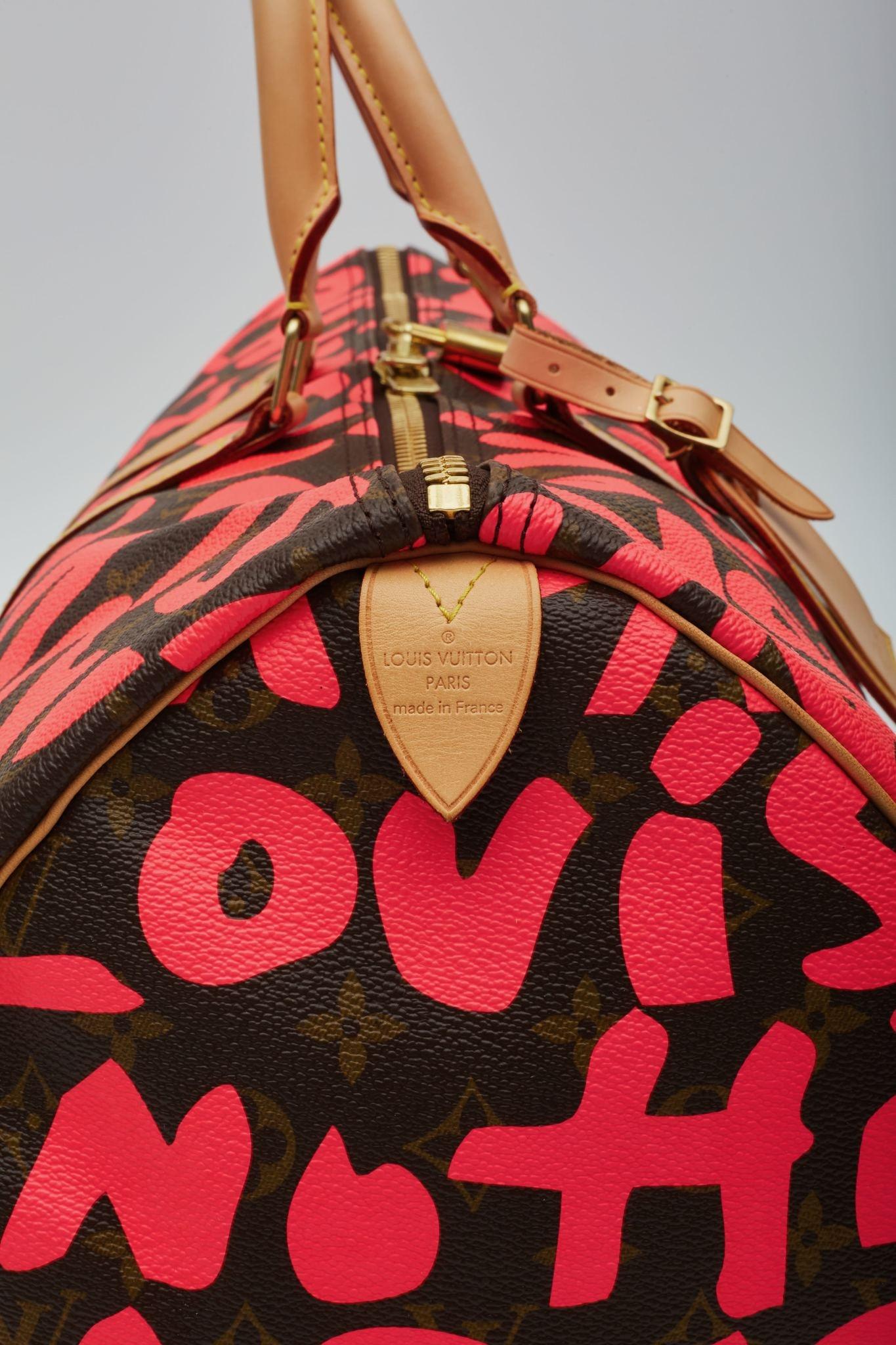 Louis Vuitton Monogram Graffiti Keepall 50 Fuchsia 3