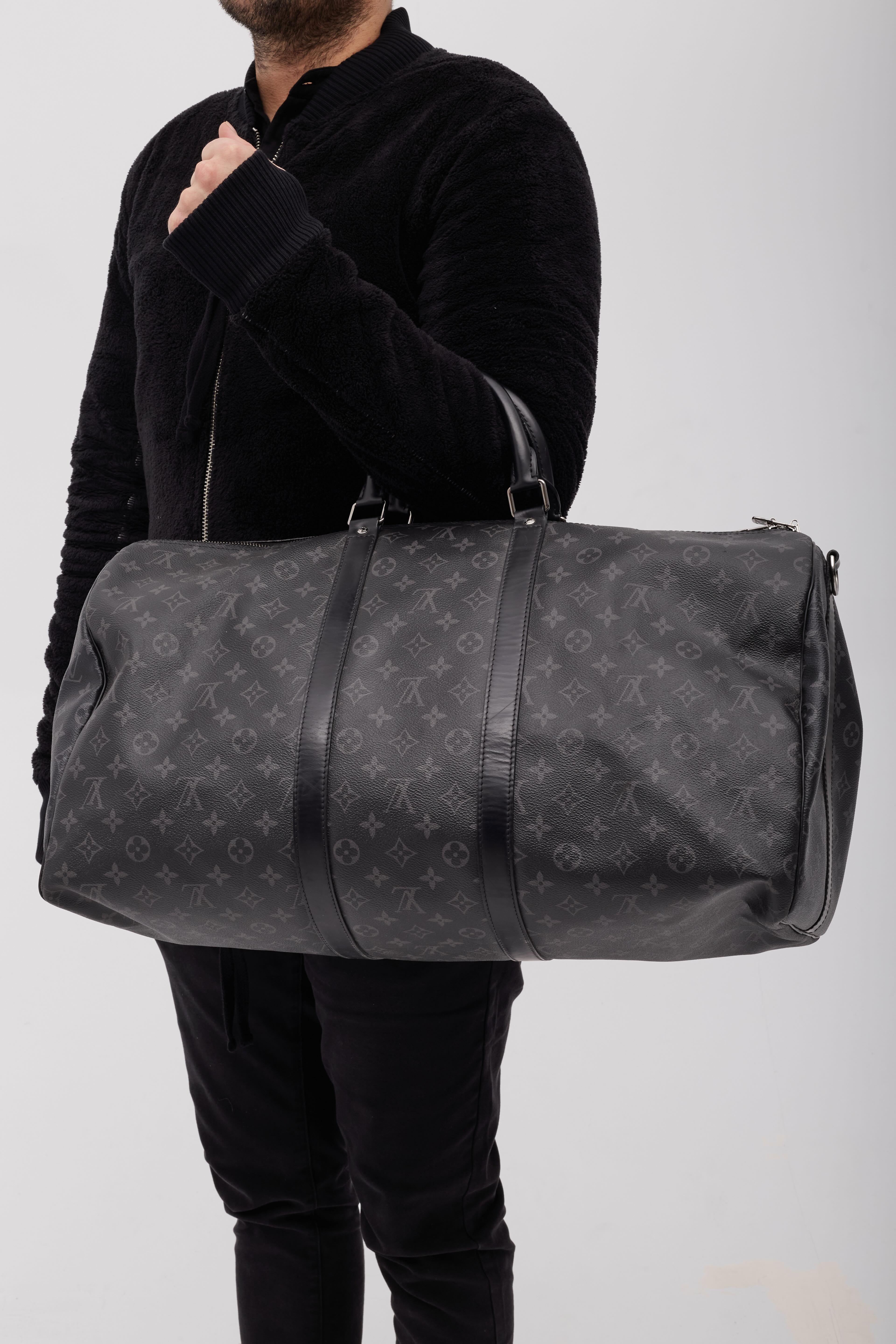 Louis Vuitton Monogram Graphite Keepall Travel Bag 55 2