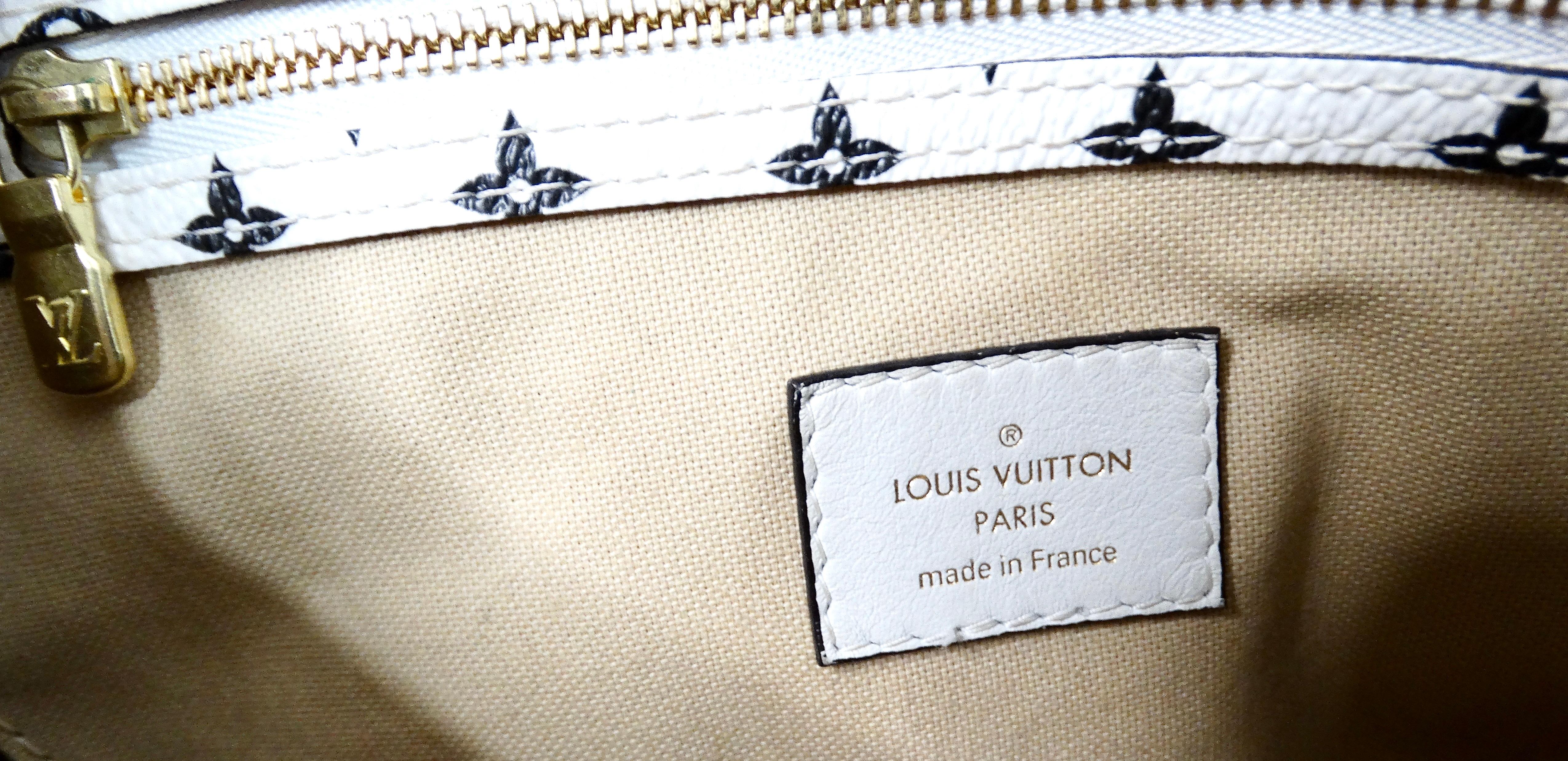 Louis Vuitton Monogram Green & White Bondouliere Speedy Tote Bag For Sale 8