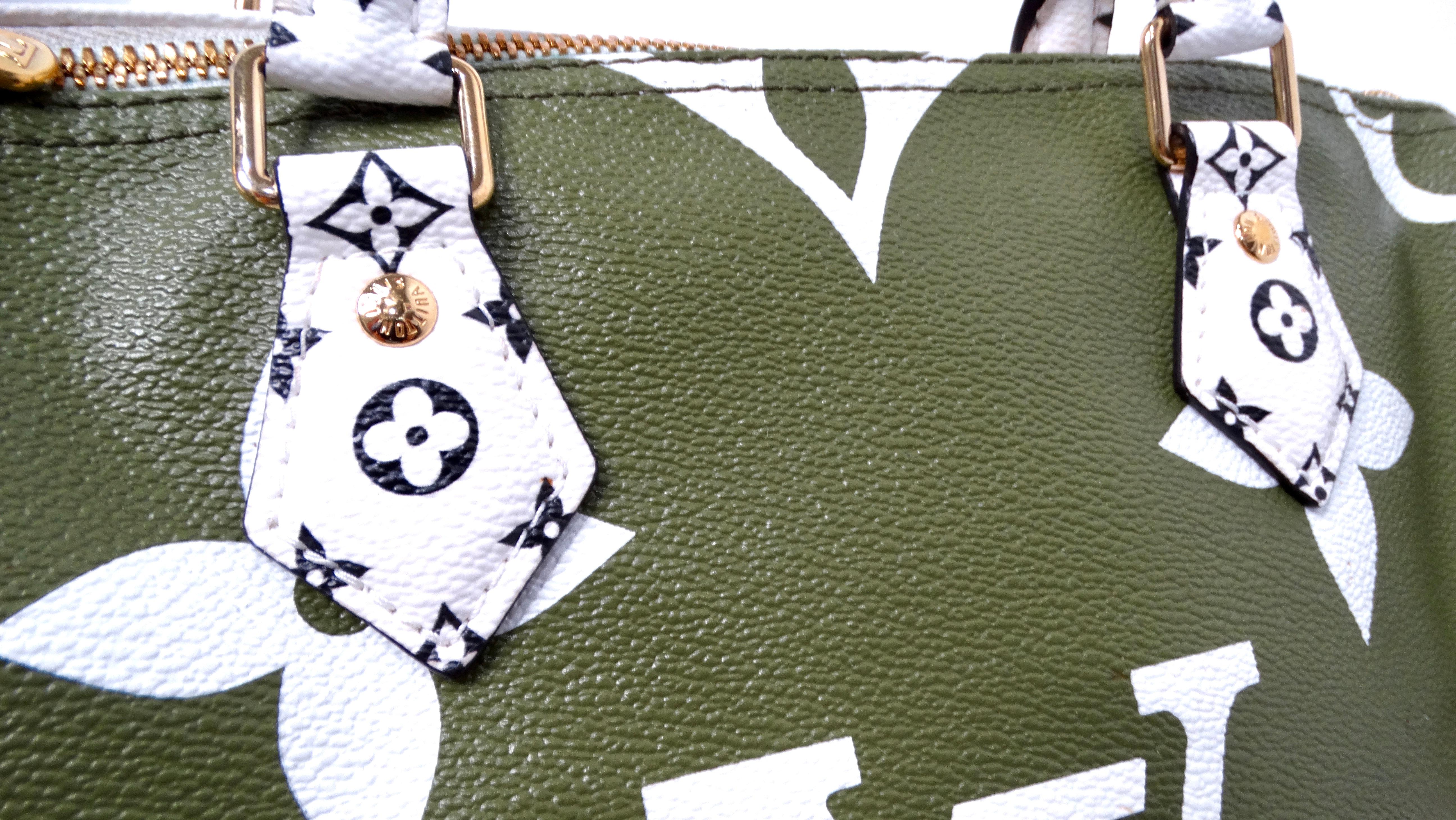 Women's Louis Vuitton Monogram Green & White Bondouliere Speedy Tote Bag For Sale