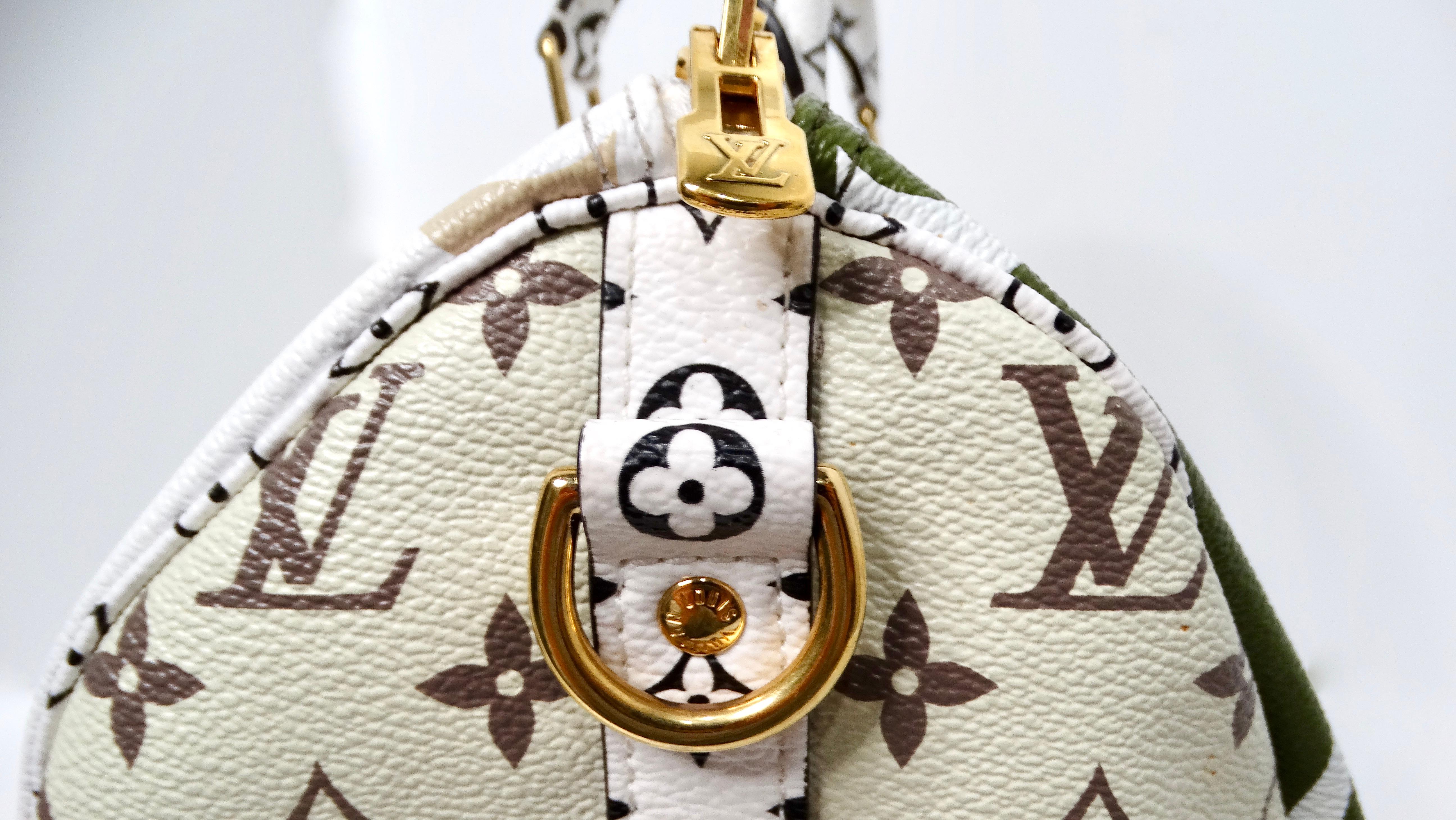 Louis Vuitton Monogram Green & White Bondouliere Speedy Tote Bag For Sale 1