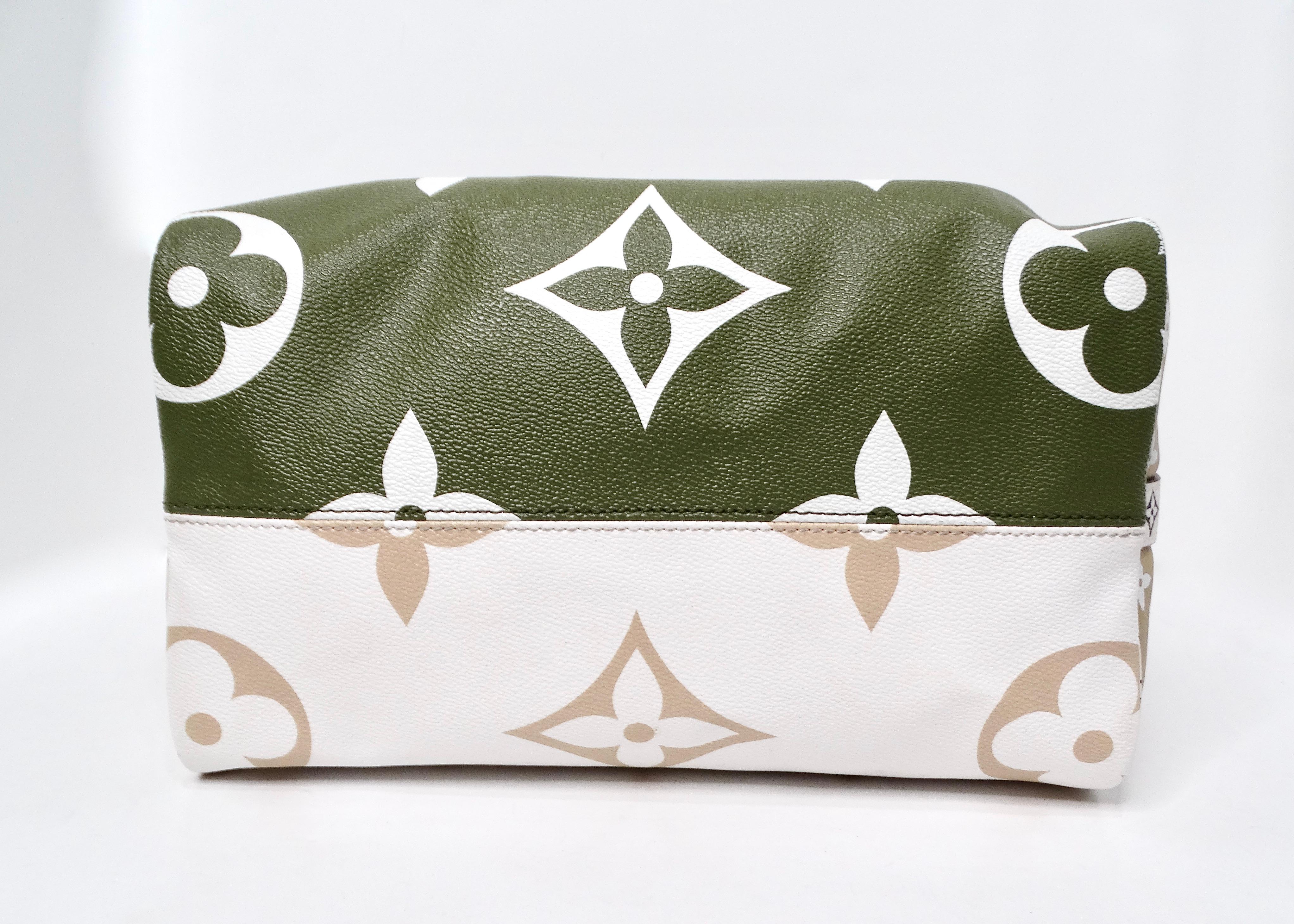 Louis Vuitton Monogram Green & White Bondouliere Speedy Tote Bag For Sale 4