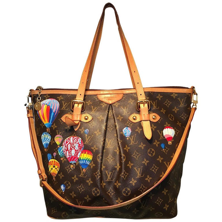 Louis Vuitton Monogram Hand Painted Hot Air Balloons Palermo GM Shoulder  Bag For Sale at 1stDibs